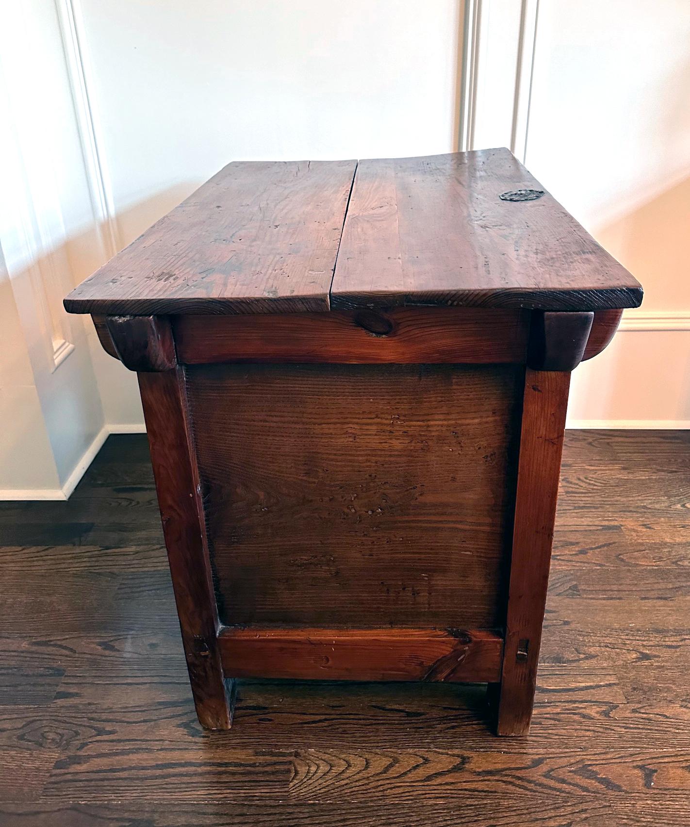 Wood Antique Korean Rice Storage Bin Dwiju Side Table For Sale