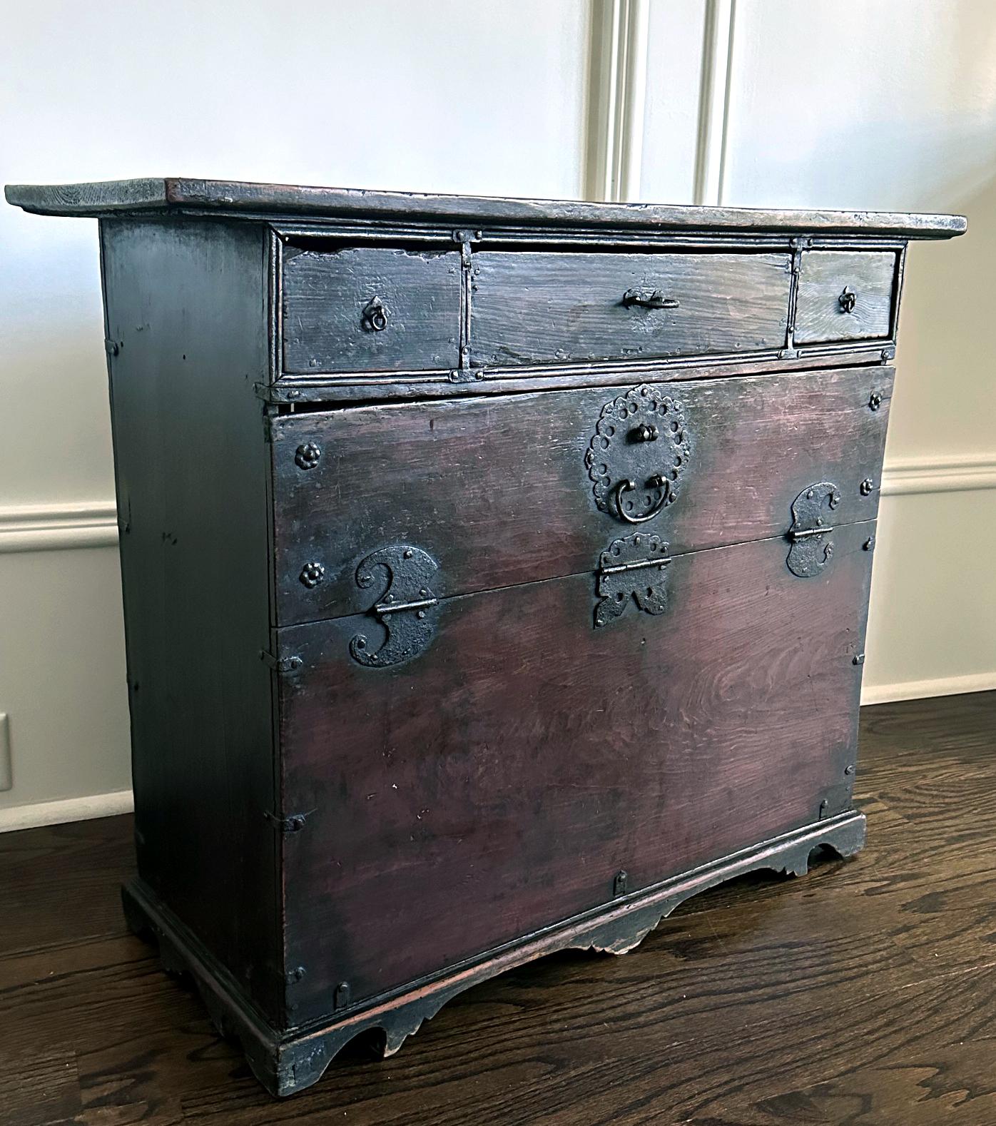 Other Antique Korean Scholar Book Bandaji Chest Joseon Dynasty For Sale