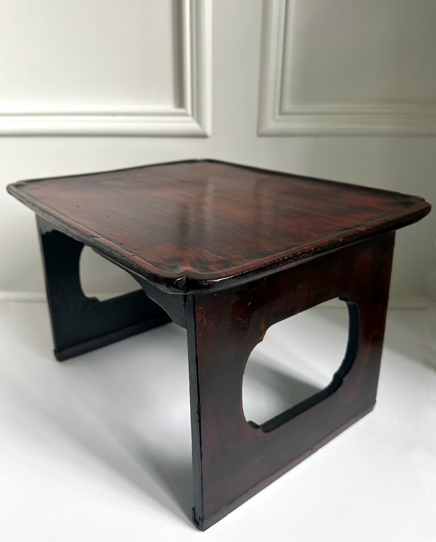 Lacquered Antique Korean Small Table Soban Gangwon Do Joseon Dynasty For Sale