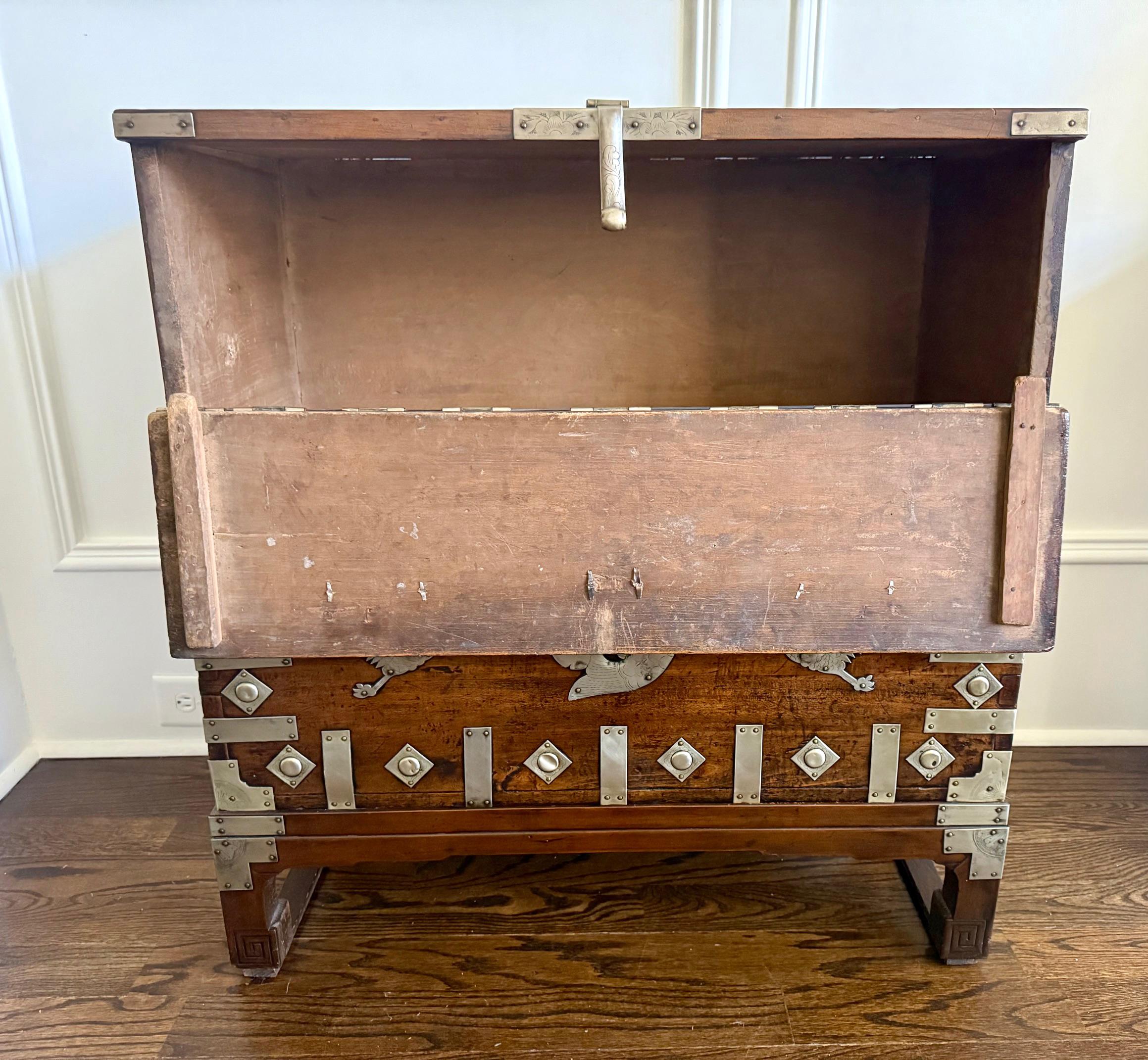 Antique Korean Wedding Bandaji Chest Joseon Dynasty Original Invoice For Sale 3