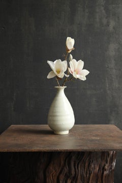 Antique Korean White Porcelain Vase from the Joseon Dynasty / circa 15th century