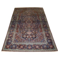 Antiker Kork-Kashan-Teppich mit feinem Gewebe und weicher Wolle