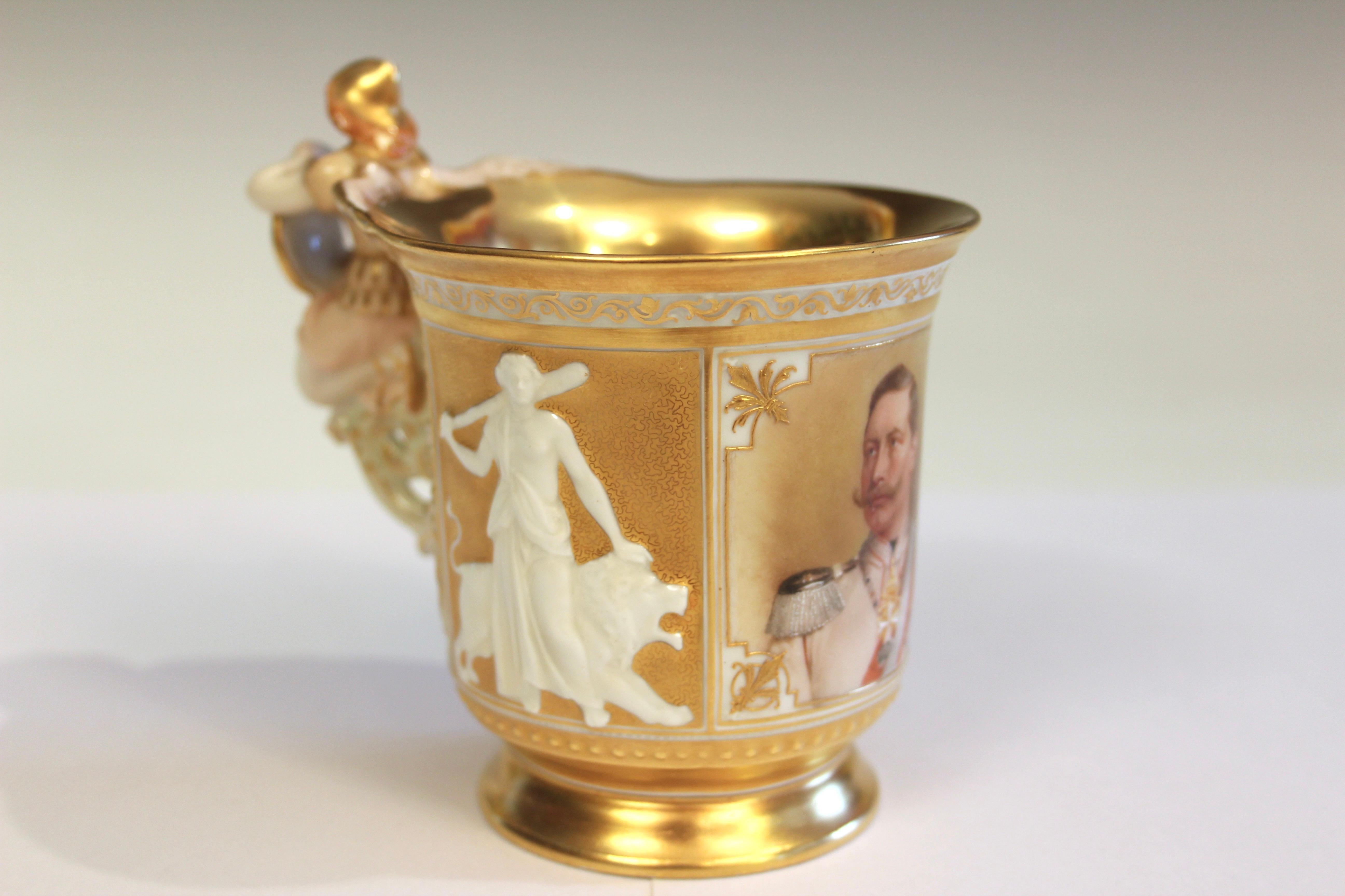 Antique KPM Porcelain German Commemorative Cup Wilhelm ll 6
