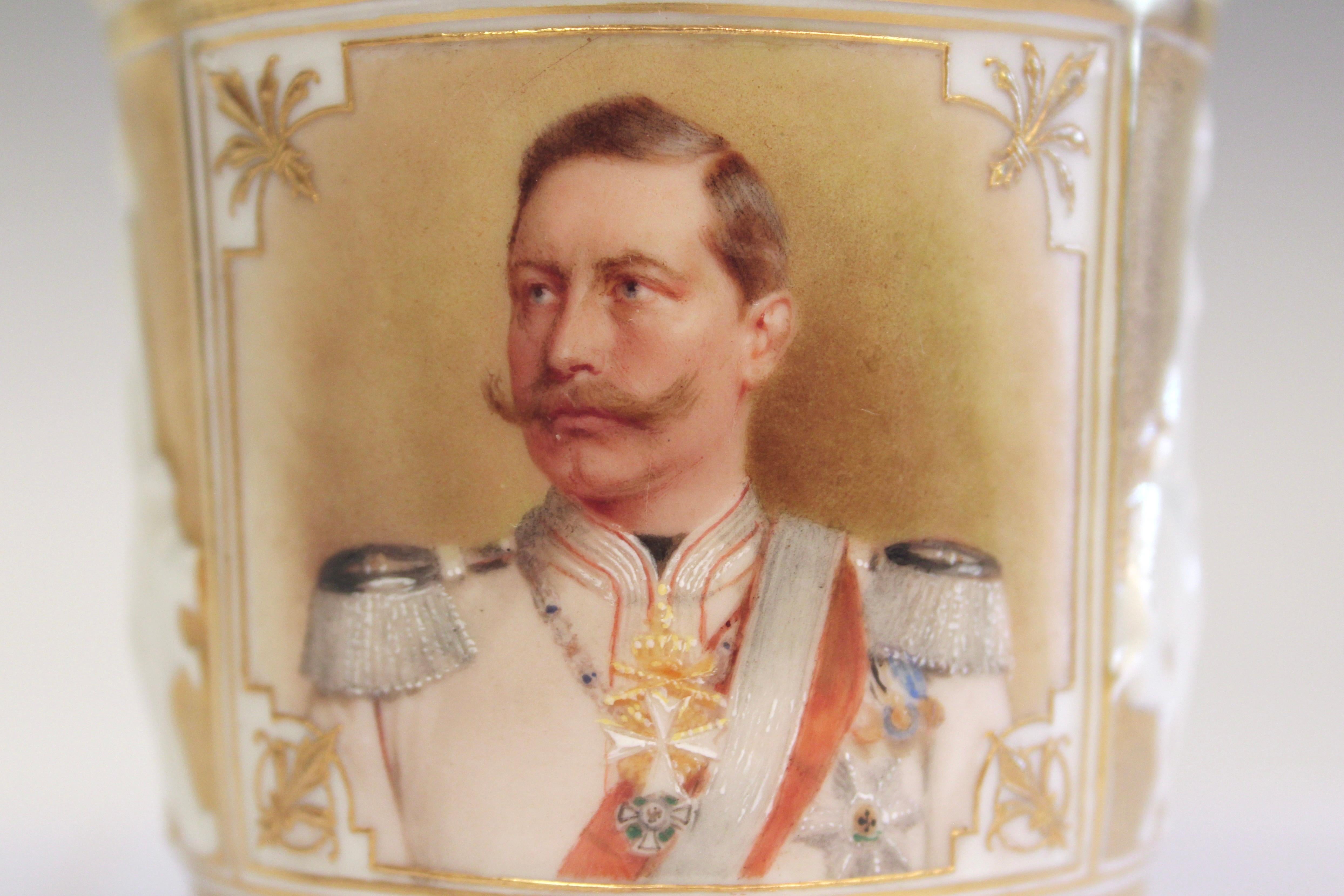 Antique KPM Porcelain German Commemorative Cup Wilhelm ll 8