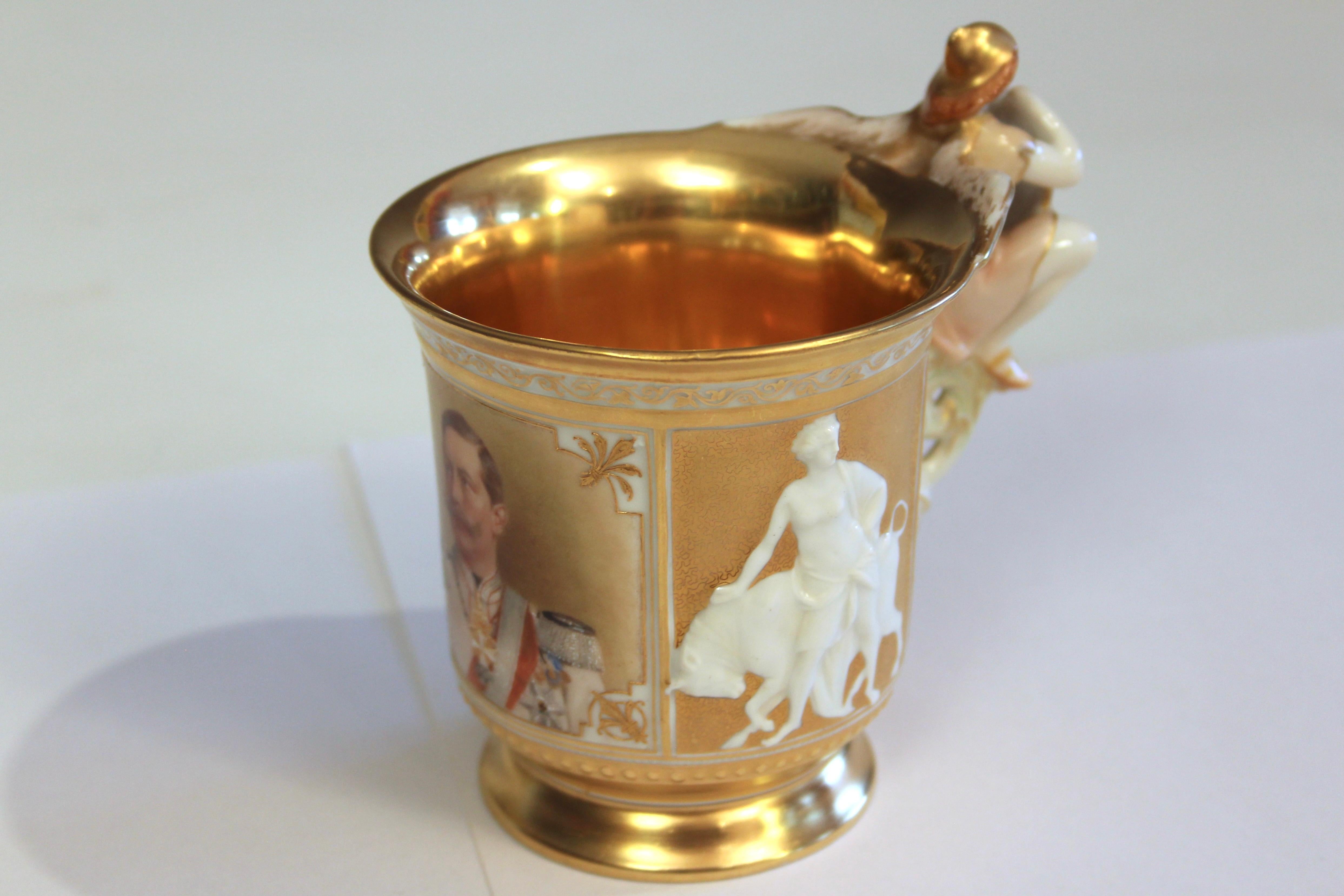 Antique KPM Porcelain German Commemorative Cup Wilhelm ll 9