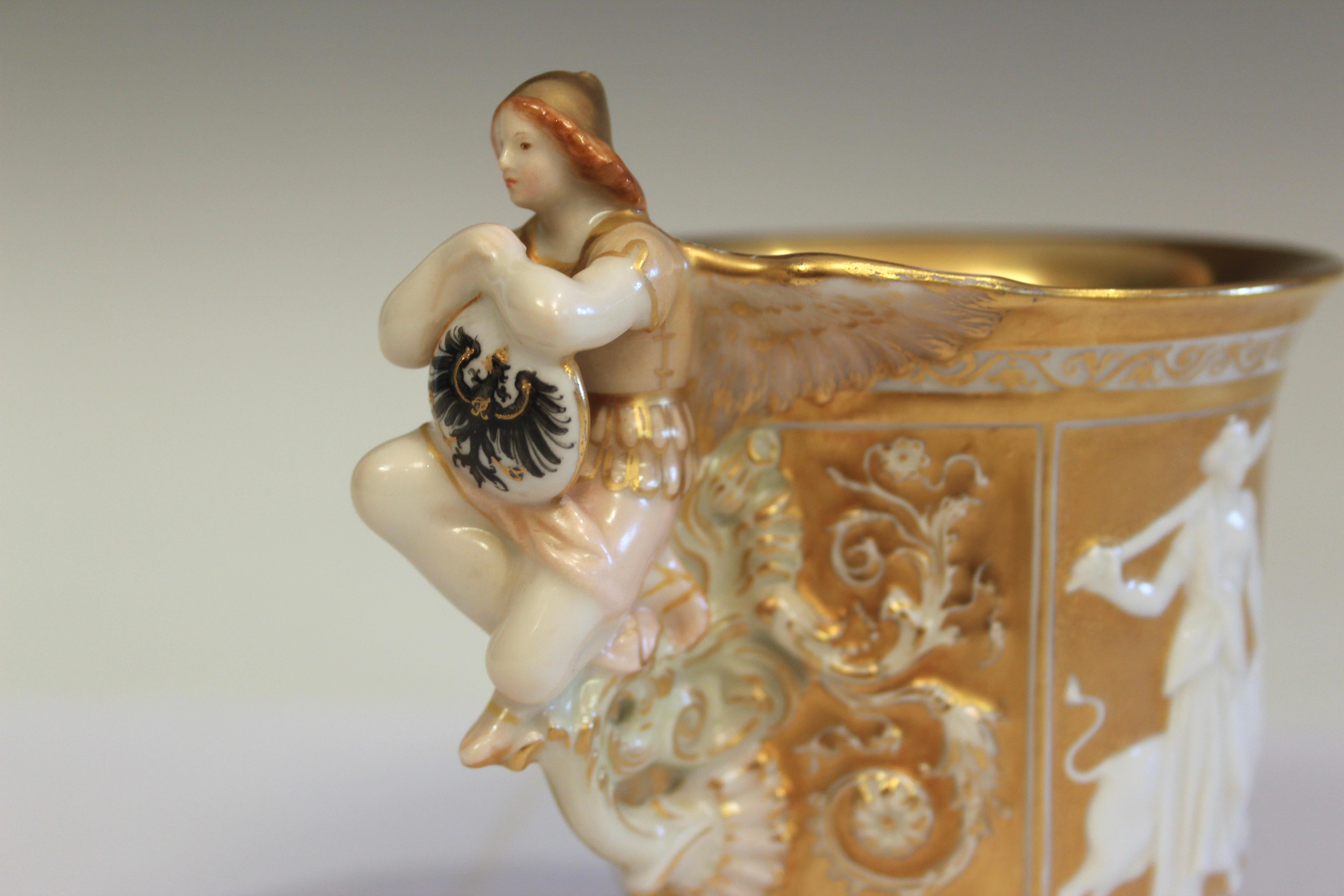 Antique KPM Porcelain German Commemorative Cup Wilhelm ll In Excellent Condition In Wilton, CT