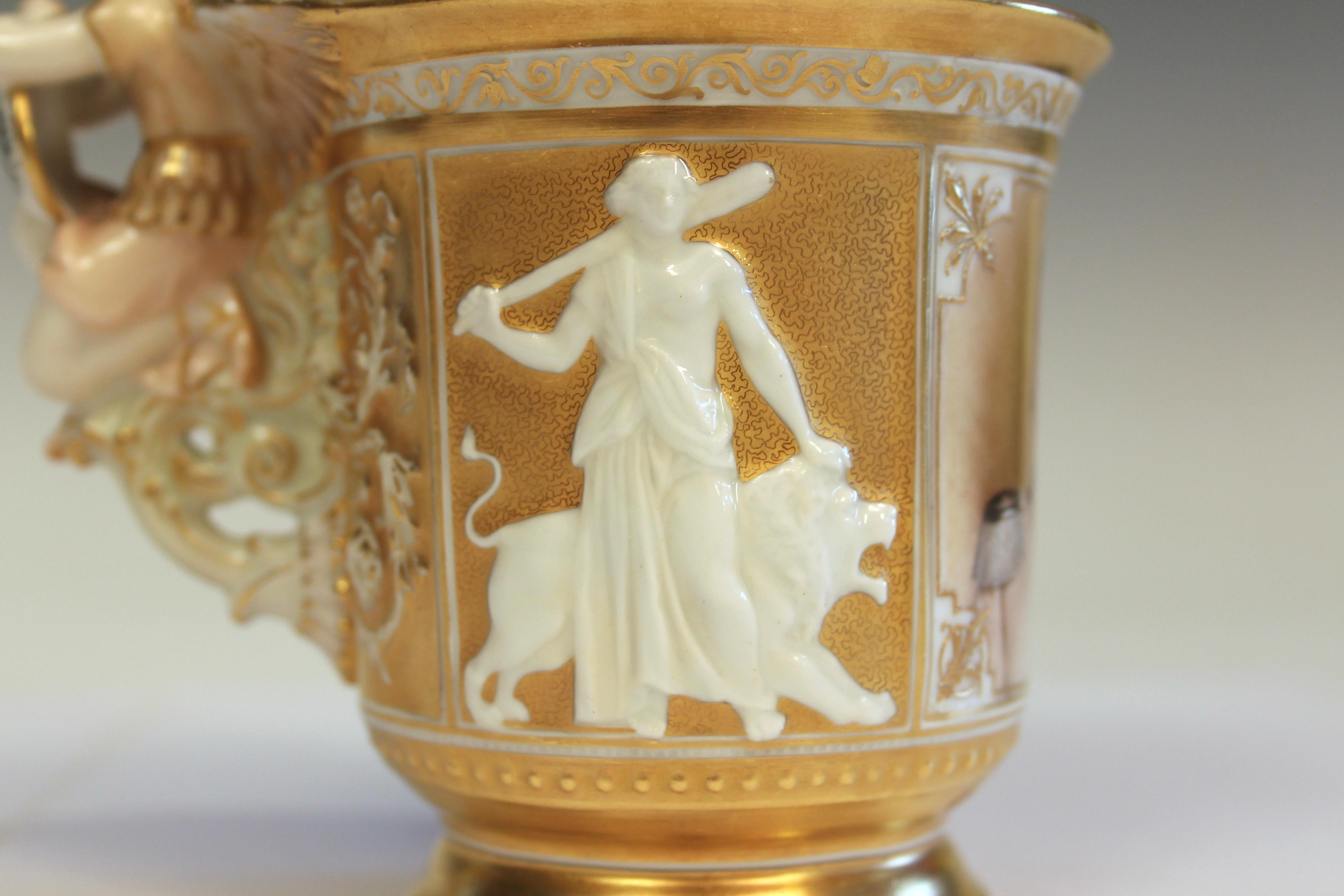Late 19th Century Antique KPM Porcelain German Commemorative Cup Wilhelm ll