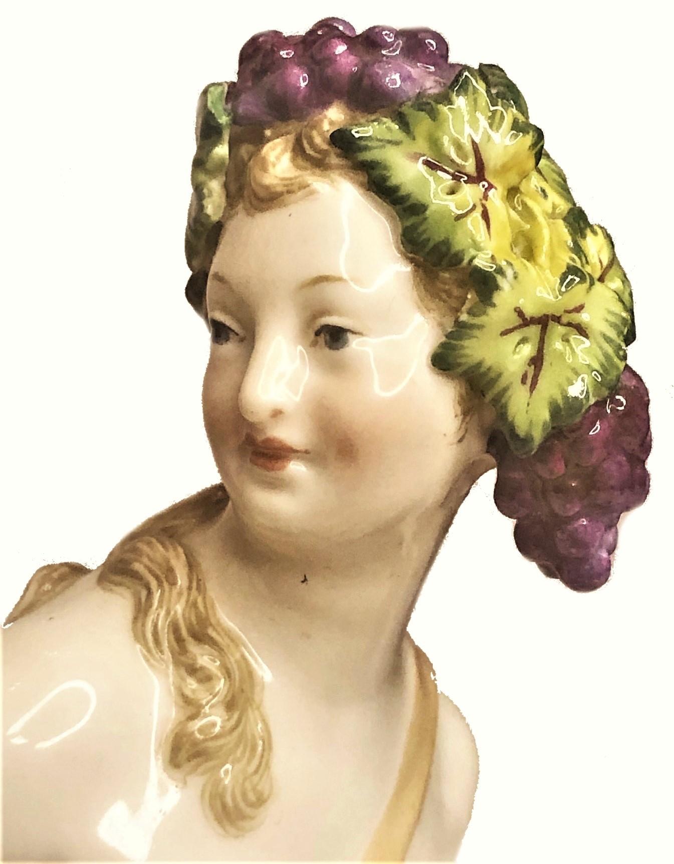 Early 20th Century Antique KPM Porcelain Group of Bacchus and Aphrodite’ Feast, XIX Century For Sale