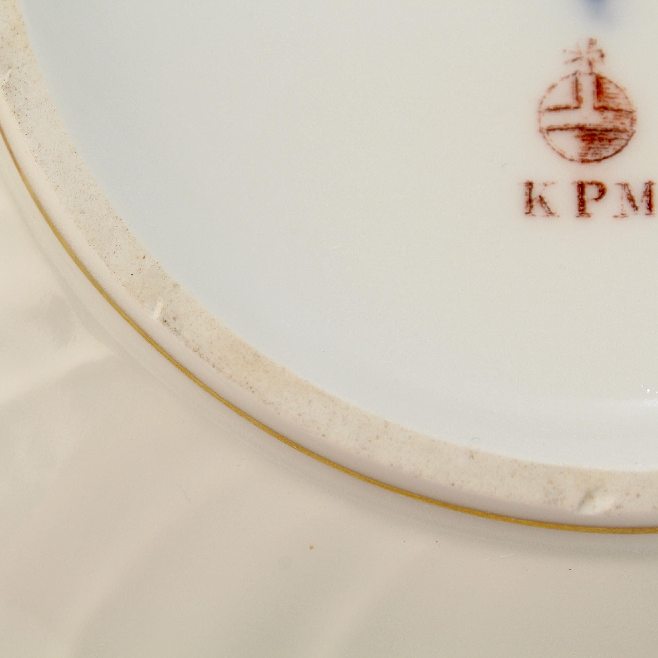 Antique KPM Royal Berlin Porcelain Neuosier Pattern Fruit Bowl For Sale 3