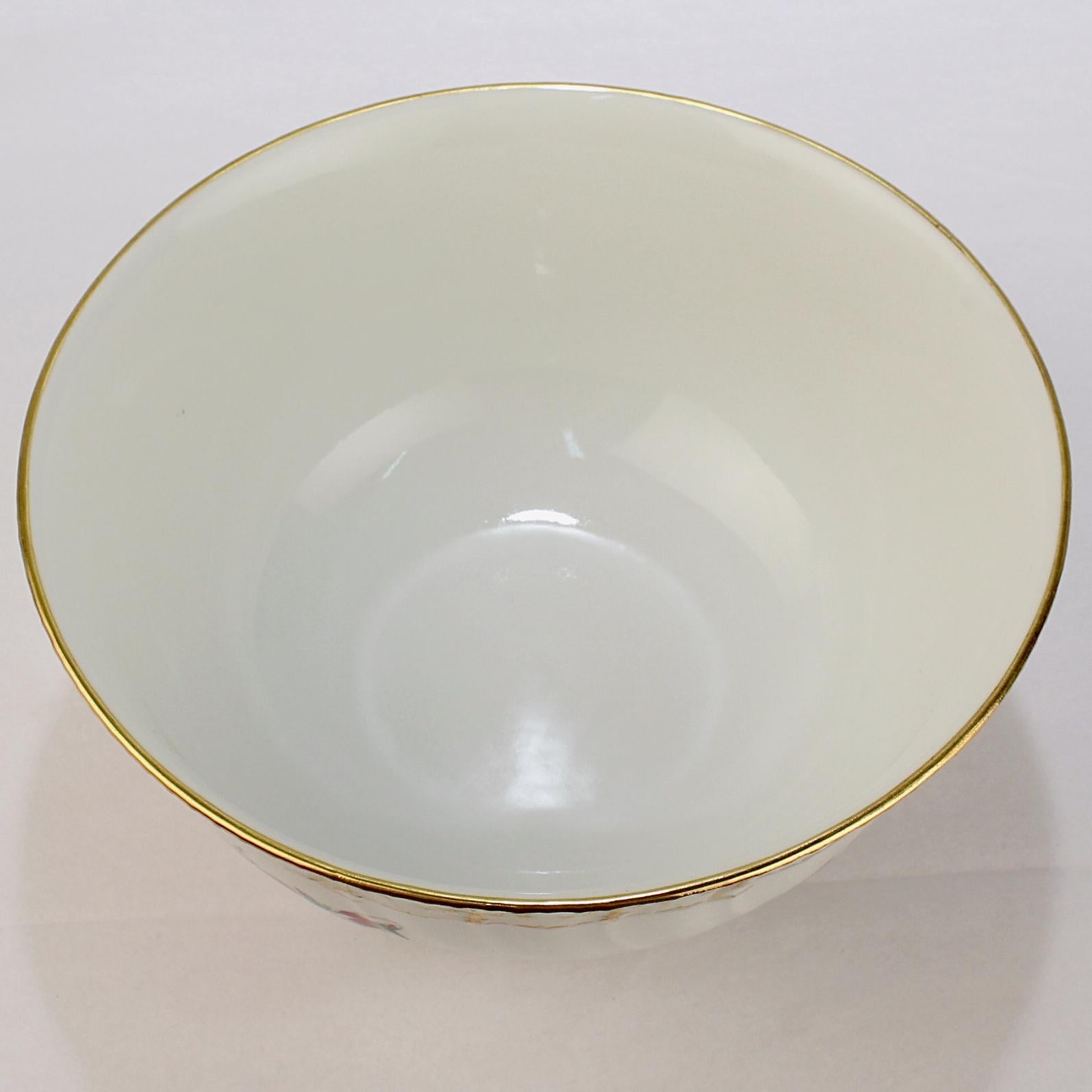 20th Century Antique KPM Royal Berlin Porcelain Neuosier Pattern Fruit Bowl For Sale