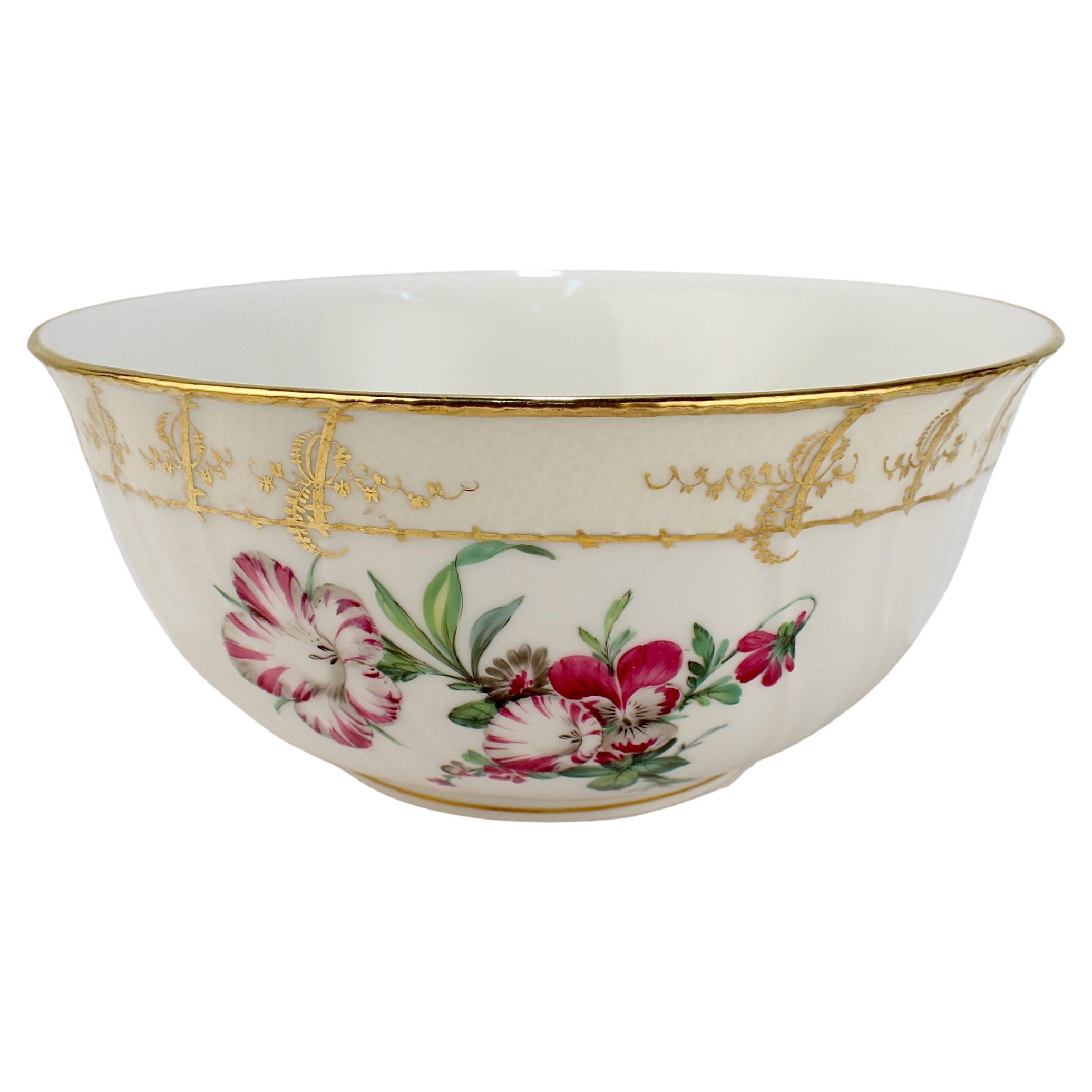 Antique KPM Royal Berlin Porcelain Neuosier Pattern Fruit Bowl