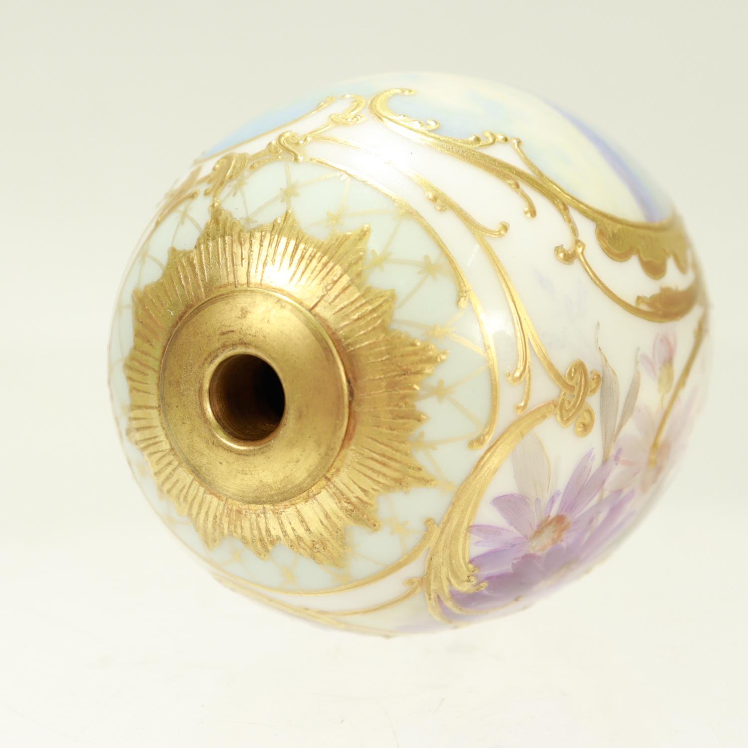 Antique KPM Royal Berlin Topographical/Weichmalerei Easter Egg Flacon or Bottle For Sale 7