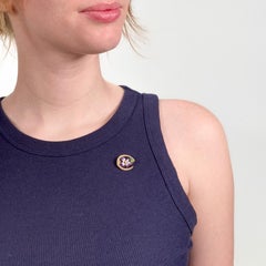 Antique Krementz 14k Gold, Seed Pearl, Diamond & Enamel Flower Horseshoe Brooch