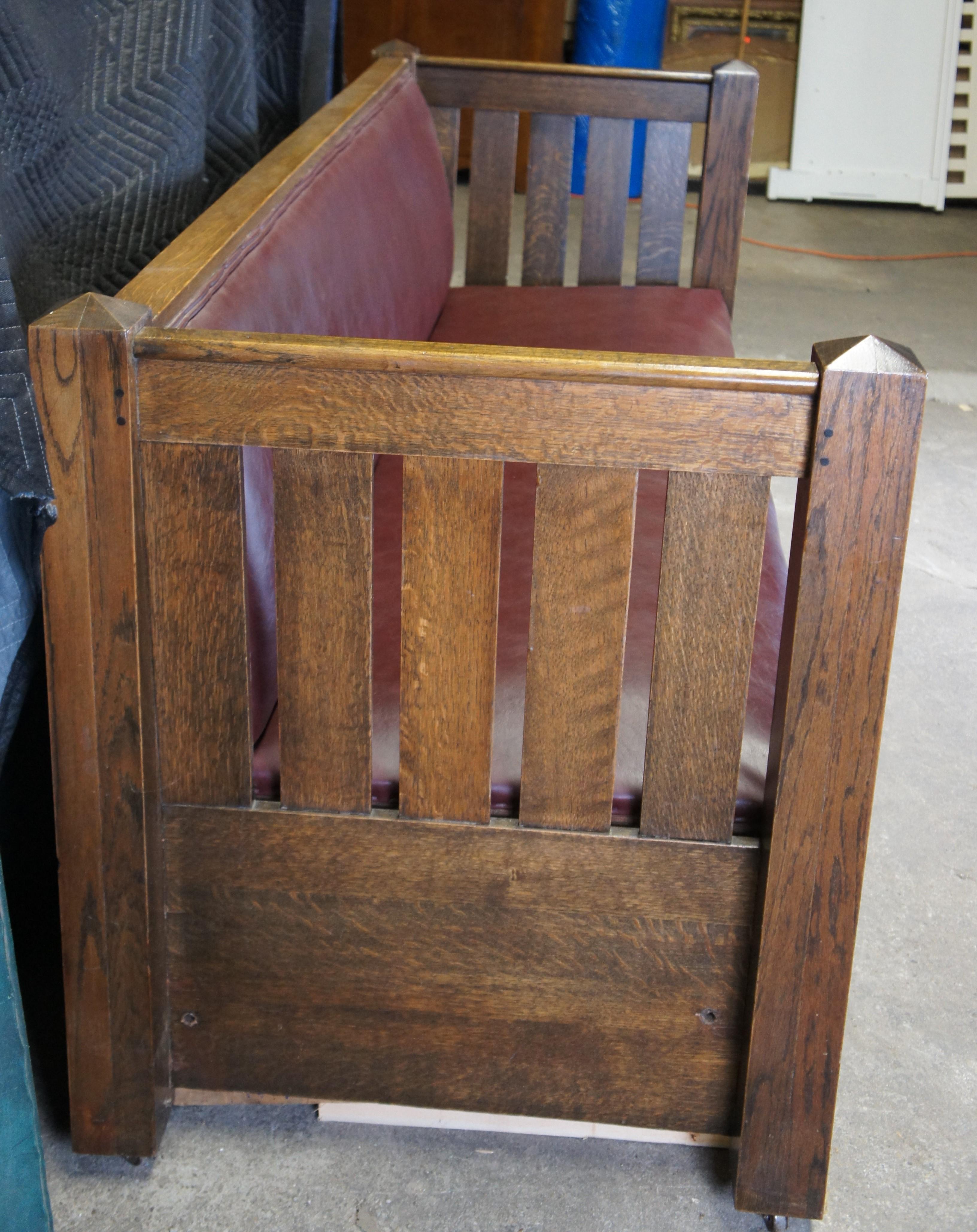 Antiguo Kroehler Mission Quartersawn Roble Sofá Sofá Cama Unifold Davenport en Bastante bueno estado para la venta en Dayton, OH
