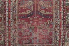 Antique Kırşehir Double-Ended Prayer Rug in Geometric Floral Design-Rug & Kilim