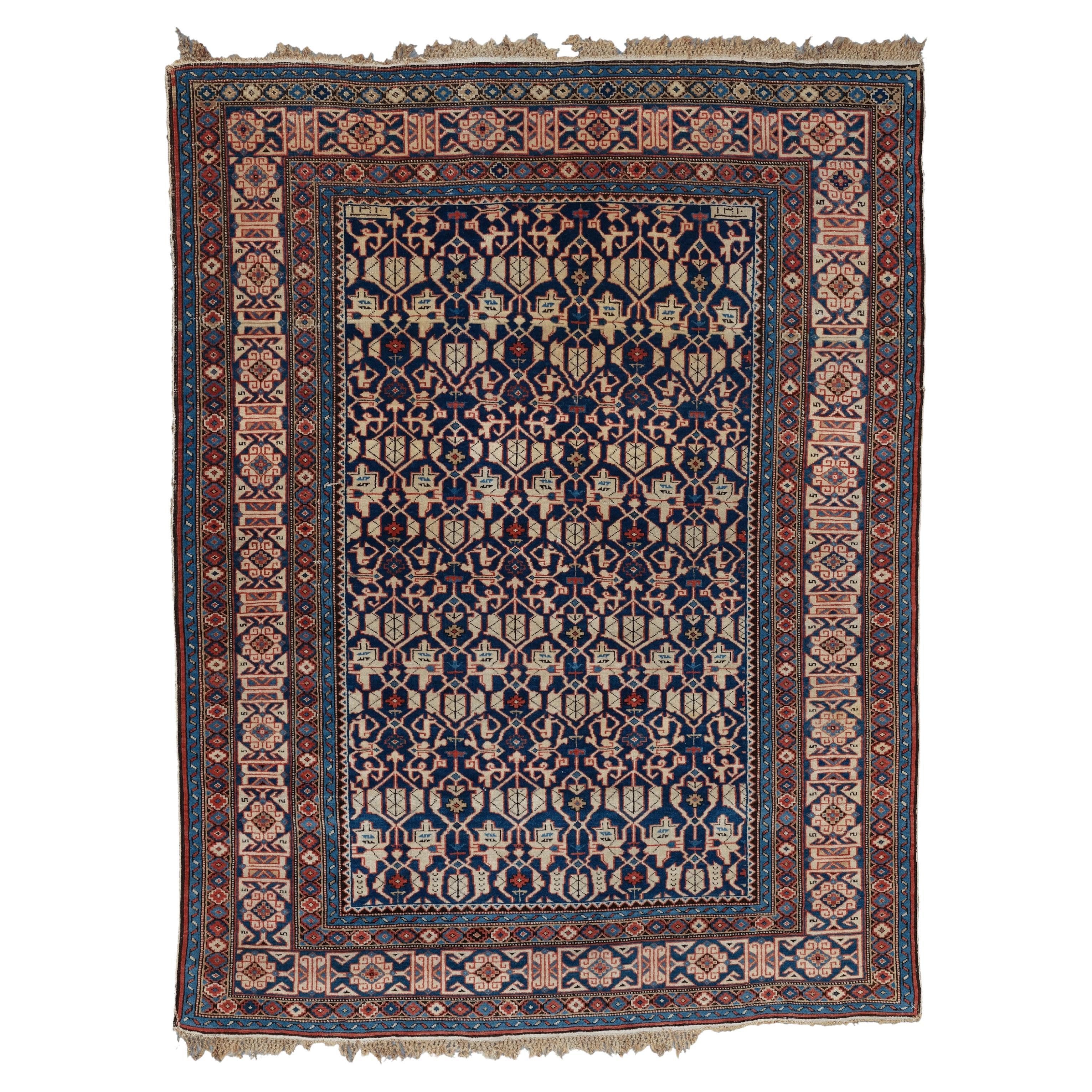 Antiker Kuba Konagkend-Teppich aus dem dritten Viertel des 19. Jahrhunderts, antiker Teppich