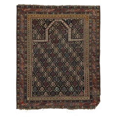 Antique Kuba Prayer Rug with Diamond Lattice - Rug & Kilim
