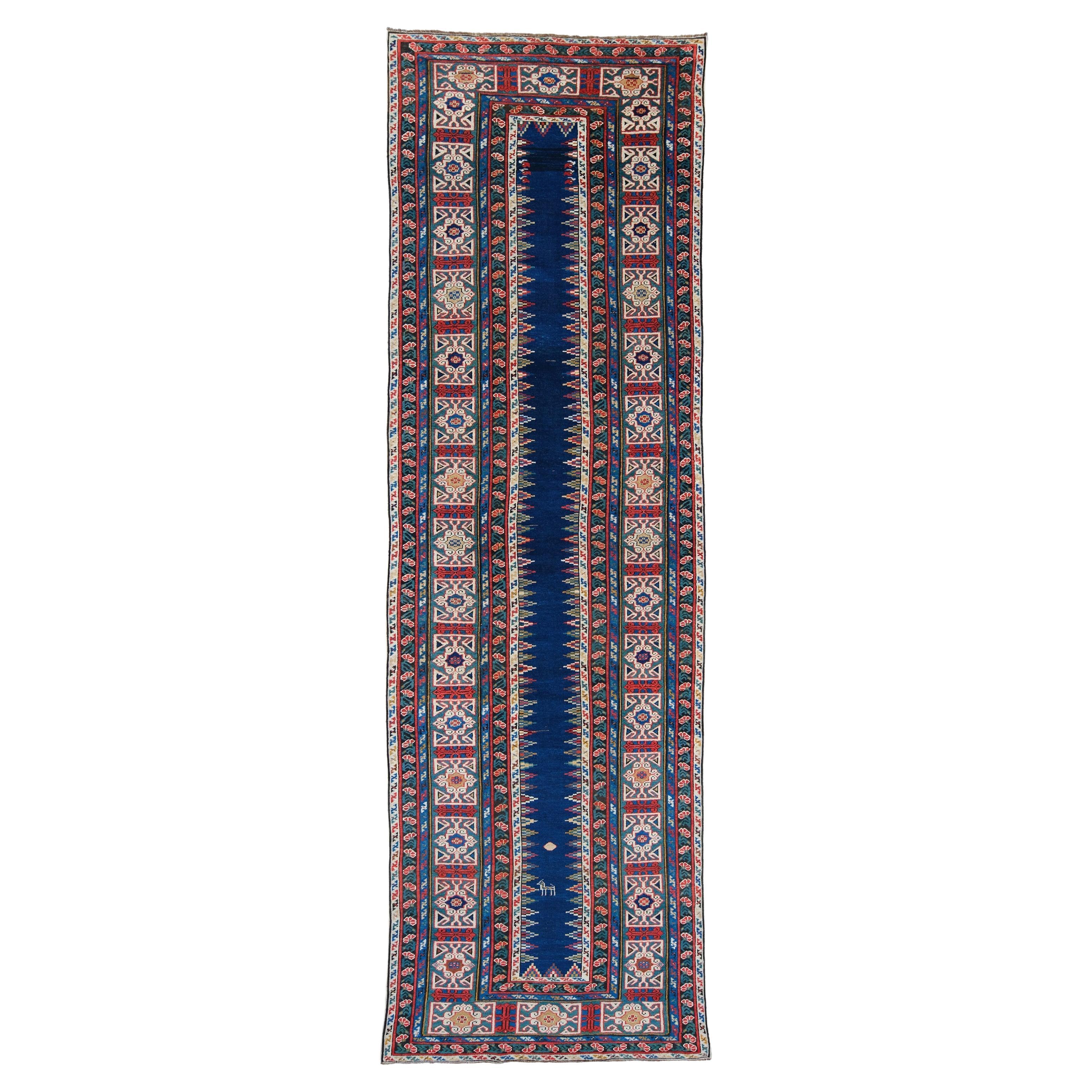 Antique Kuba Rug - 19th Century Caucasian Rug, Handmade Wool Rug, Antique Rug For Sale