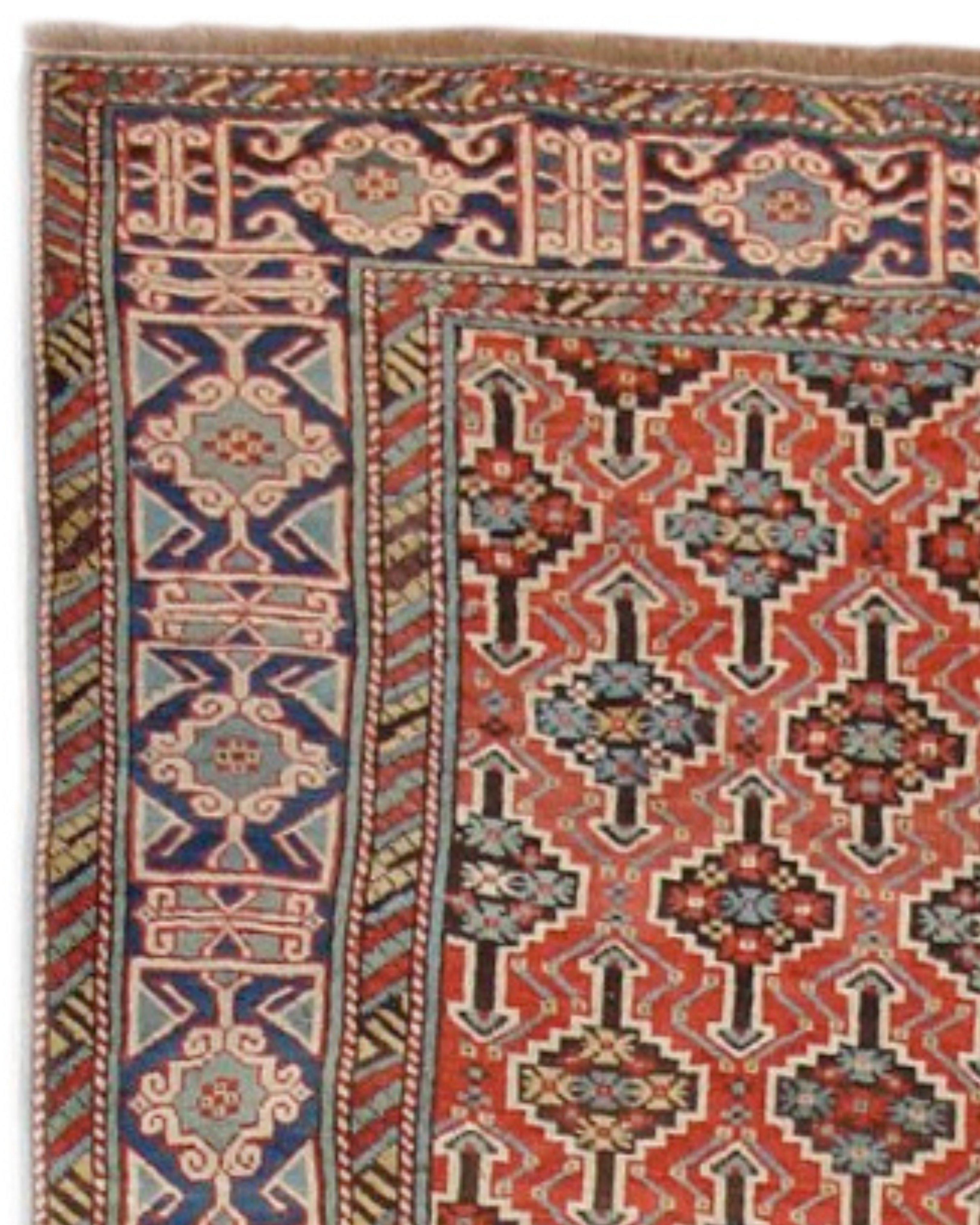 Caucasian Antique Kuba Rug, 19th Century For Sale
