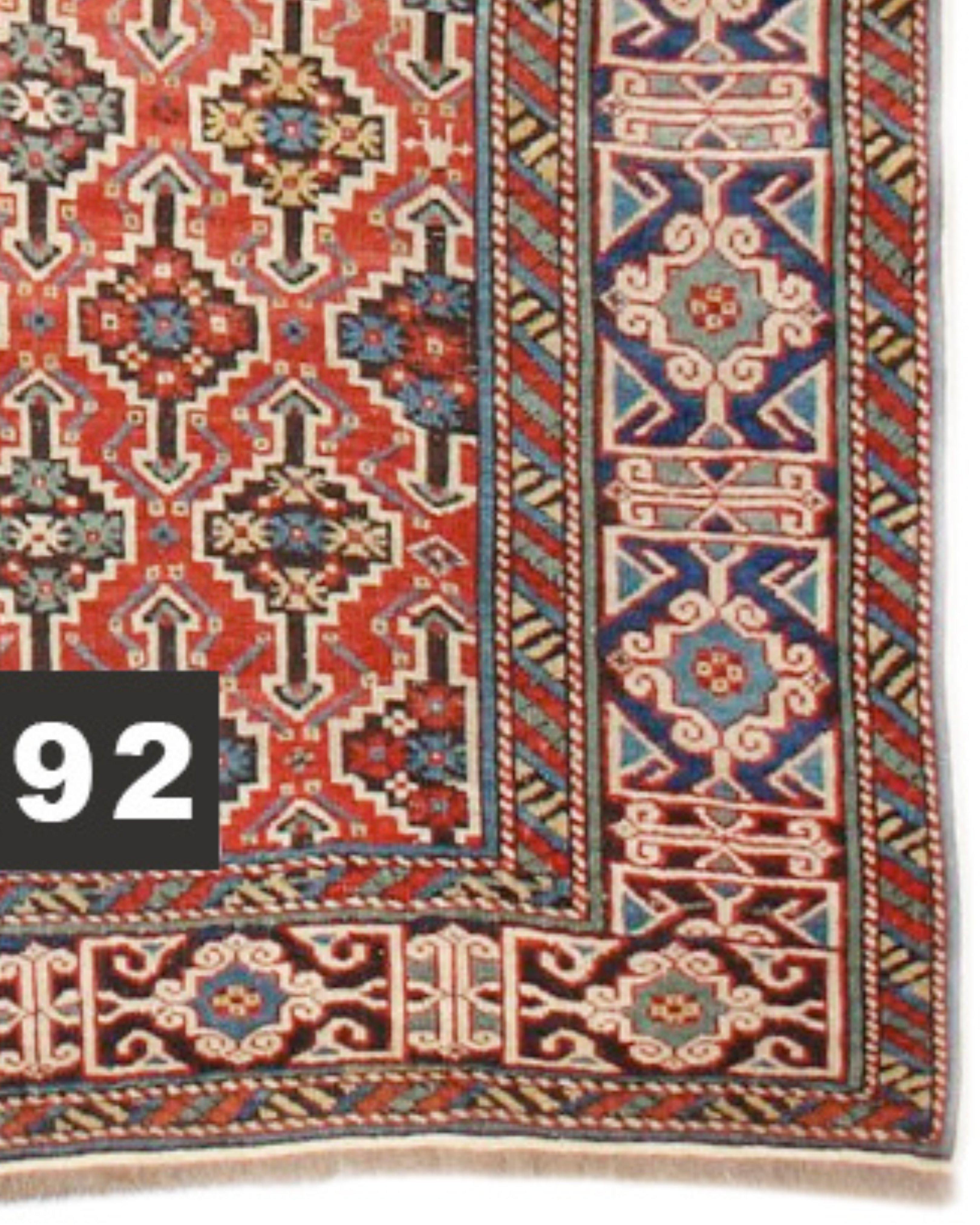 Tapis ancien Kuba, 19e siècle Excellent état - En vente à San Francisco, CA
