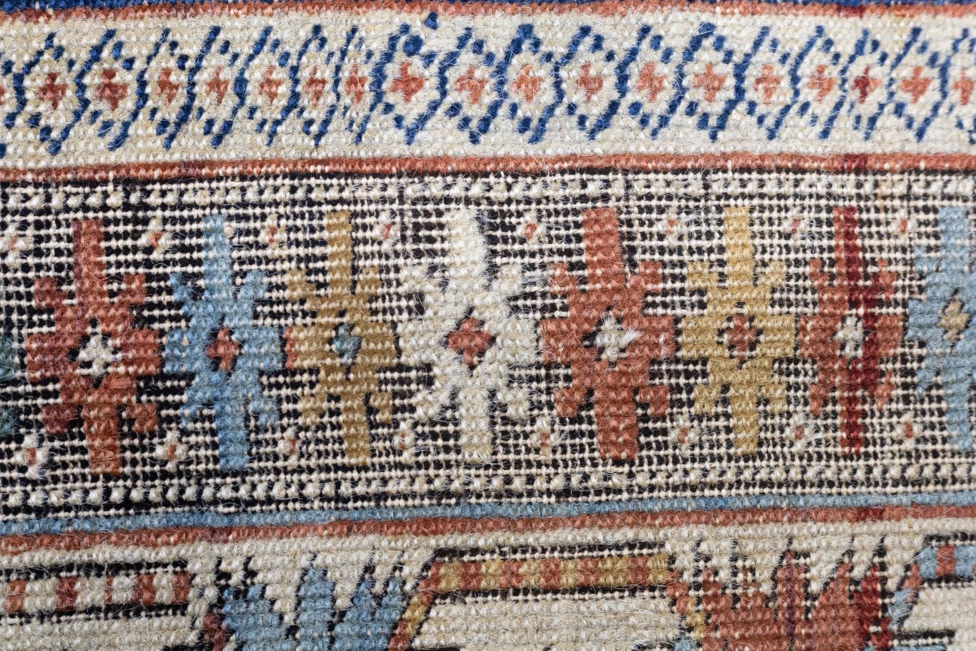 Antique Kuba Rug 3'10'' x 4'5'' For Sale 4