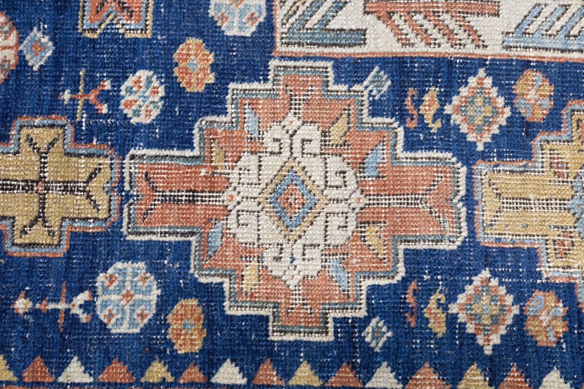 Antique Kuba Rug 3'10'' x 4'5'' For Sale 2