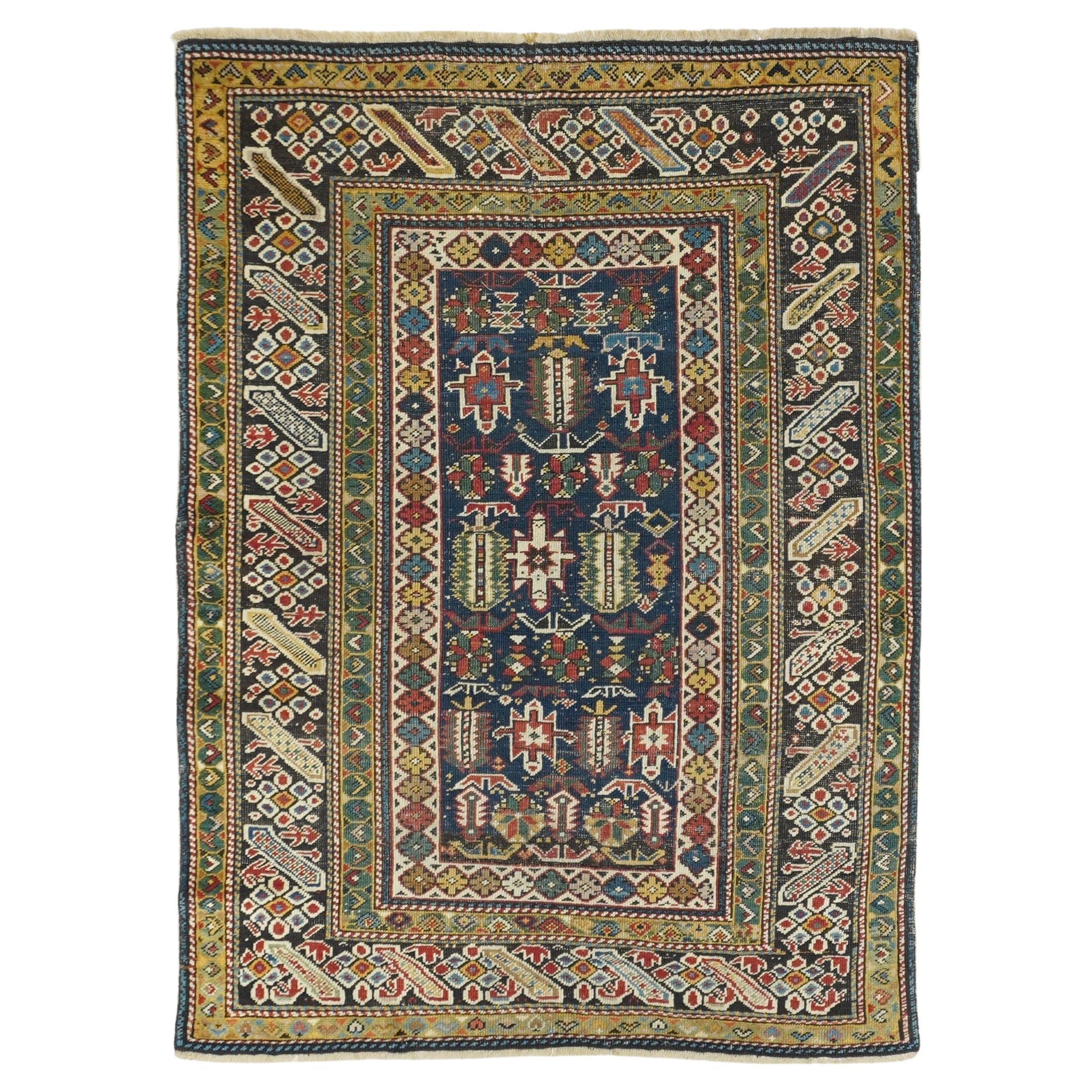 Antique Kuba Rug 3'4'' x 4'8''