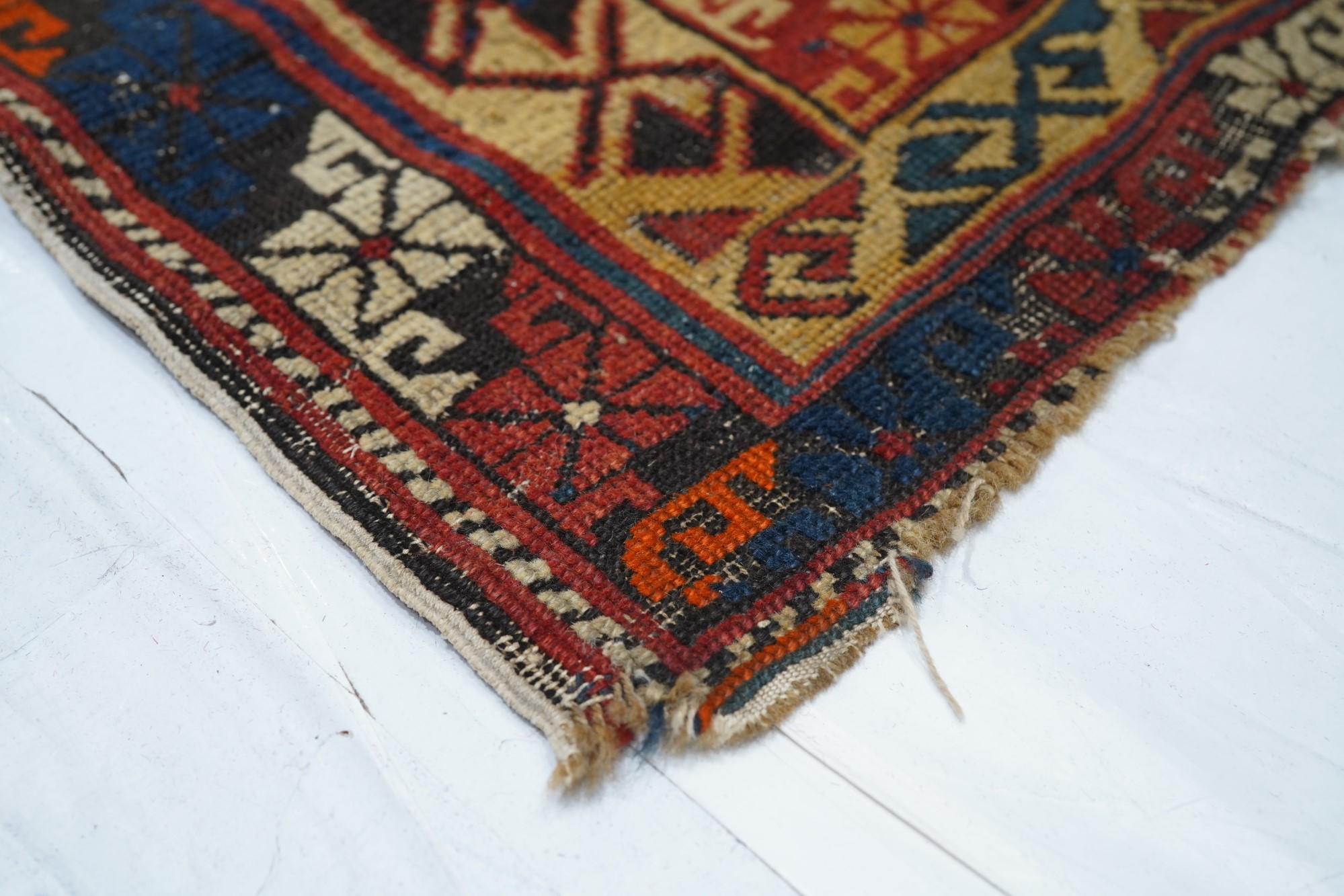 Asian Antique Kuba Rug 3'9'' x 6'3'' For Sale