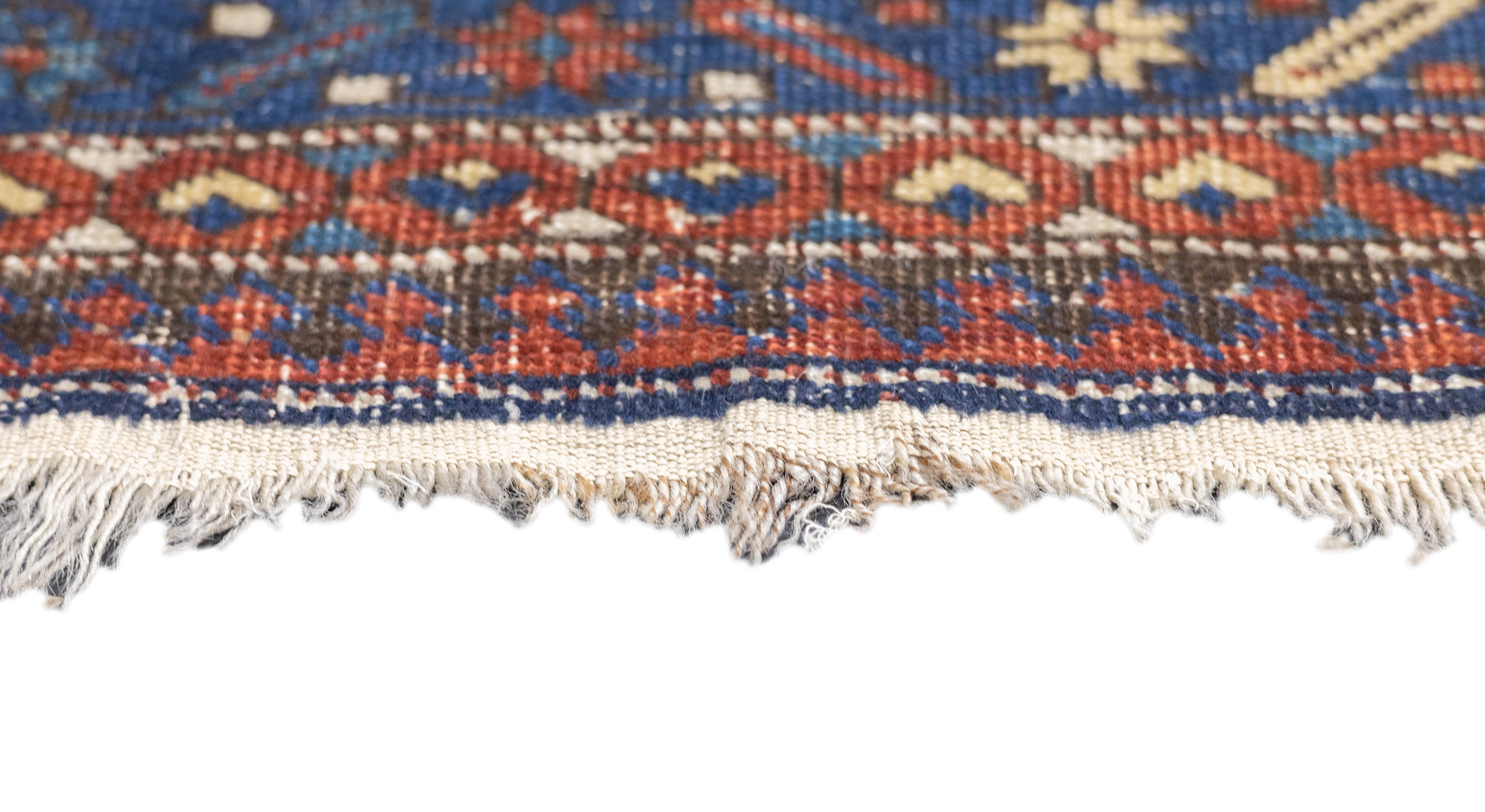 Laine Tapis Kuba ancien 4'1'' x 5'9'' en vente