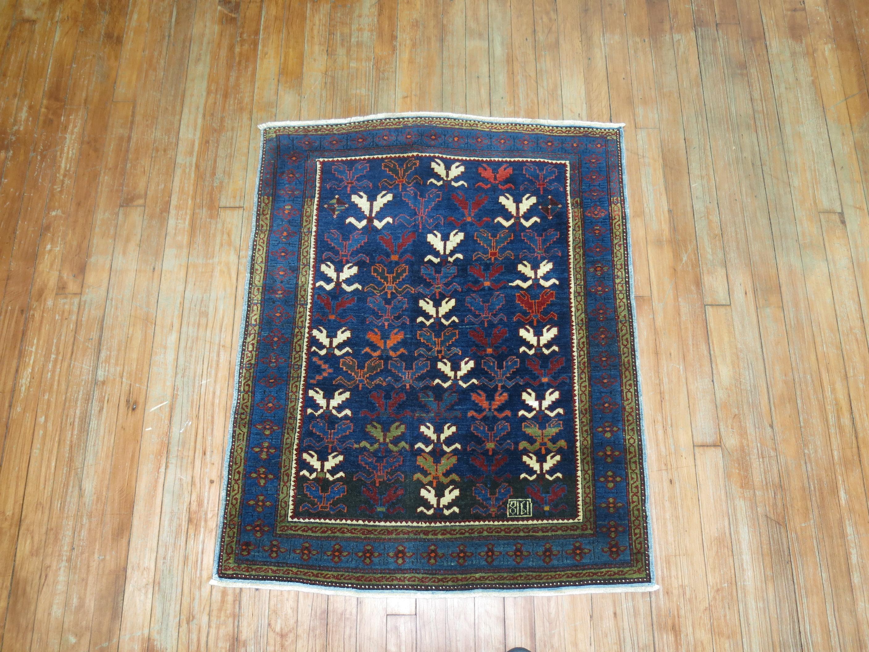 Antique Kuba Rug Dated 1918 In Excellent Condition In New York, NY