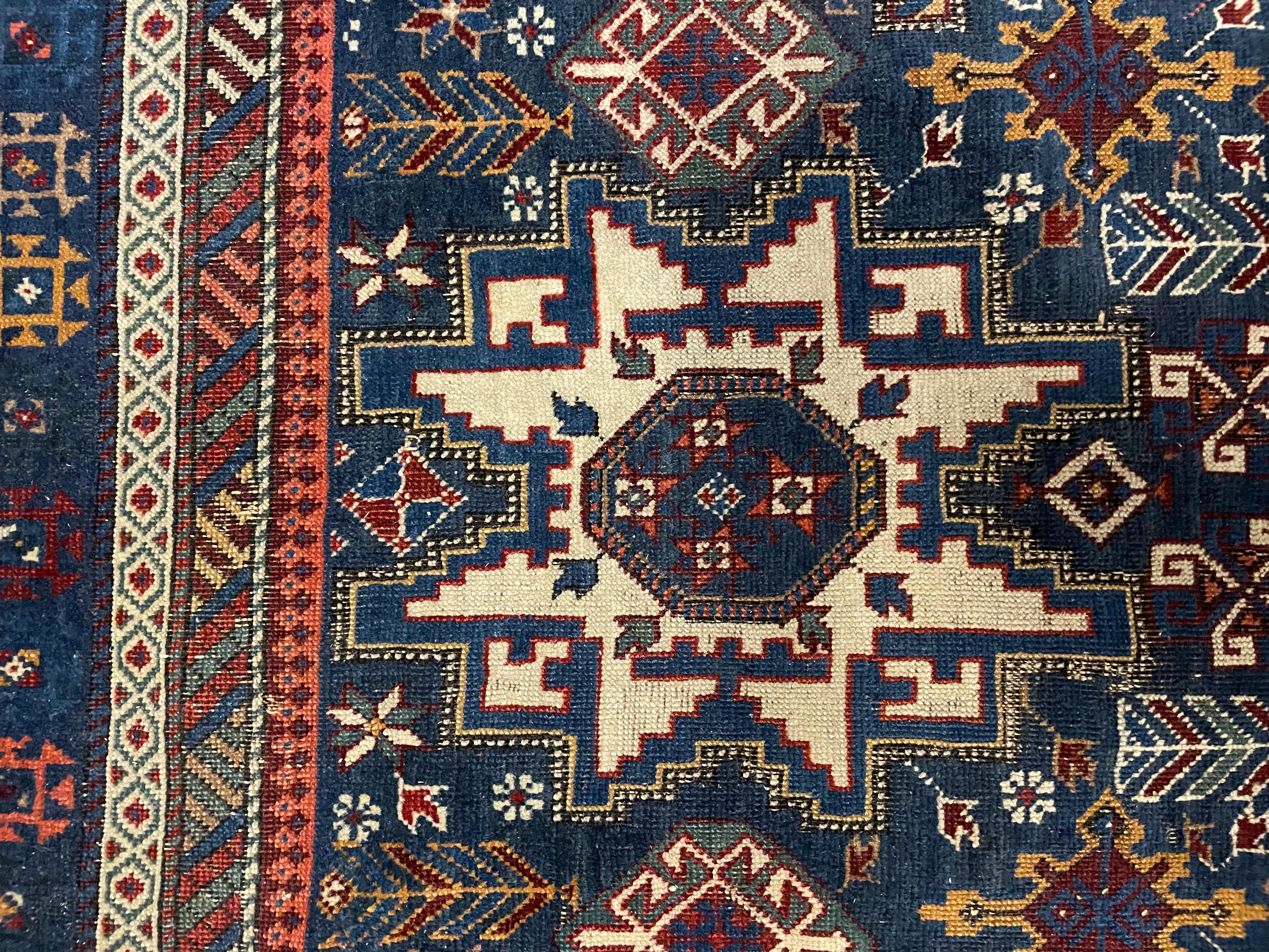 20th Century Antique Kuba Rug For Sale