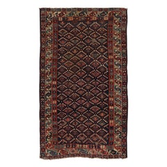 Antique Kuba Rug in Beige-Brown with Tribal Geometric Patterns - Rug 
Kilim