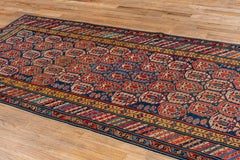 Antique Kuba Rug – Latch Hook Medallion Repeat Design