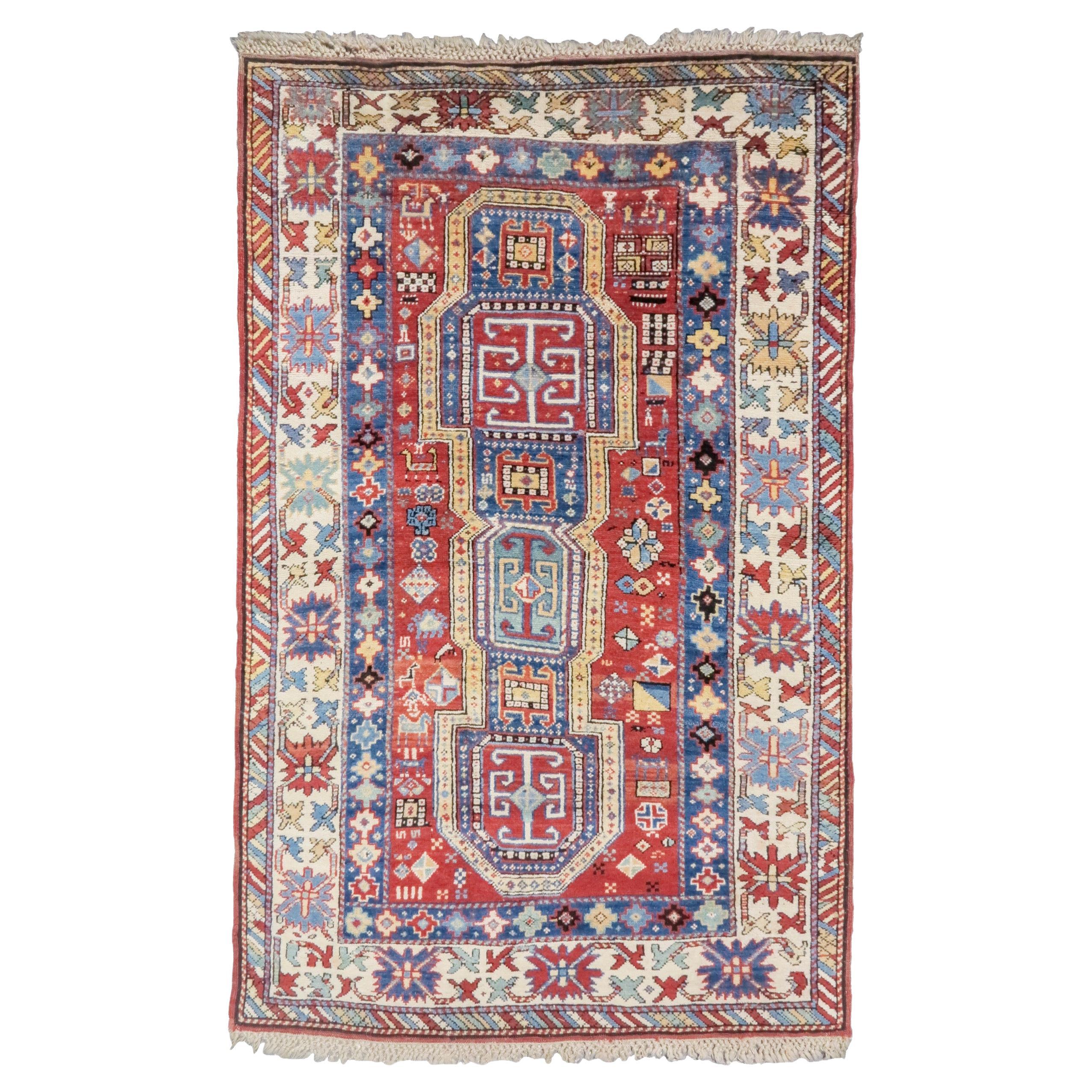Antique Kuba Rug, Late 19th Century For Sale