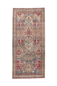Antique Kuba Rug with Blue-Grey Field