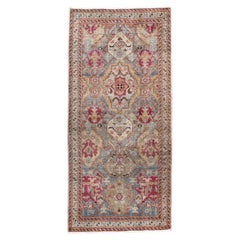Antique Kuba Rug with Blue-Grey Field