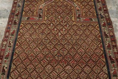 Antique Kuba Rug with Colorful Diamond Lattice & Tribal Motifs - Rug & Kilim