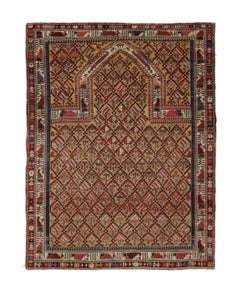 Antique Kuba Rug with Colorful Diamond Lattice & Tribal Motifs - Rug & Kilim