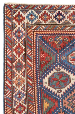 Antique Kuba Rug, Wool, Late 19th Century, Caucasus