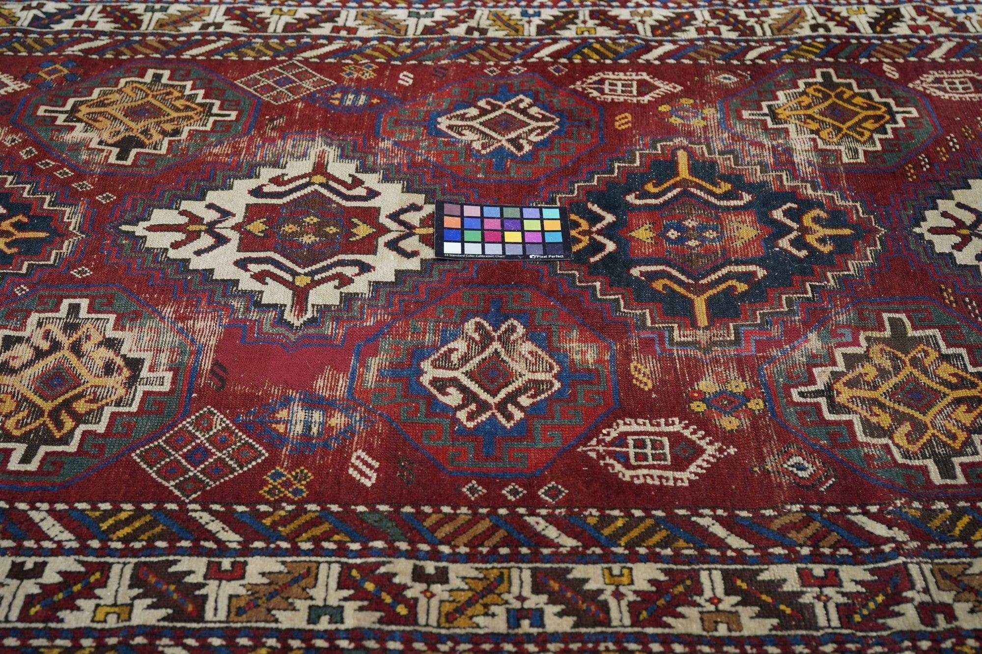 Laine Tapis de couloir Kuba ancien 4'2'' x 12'6'' en vente