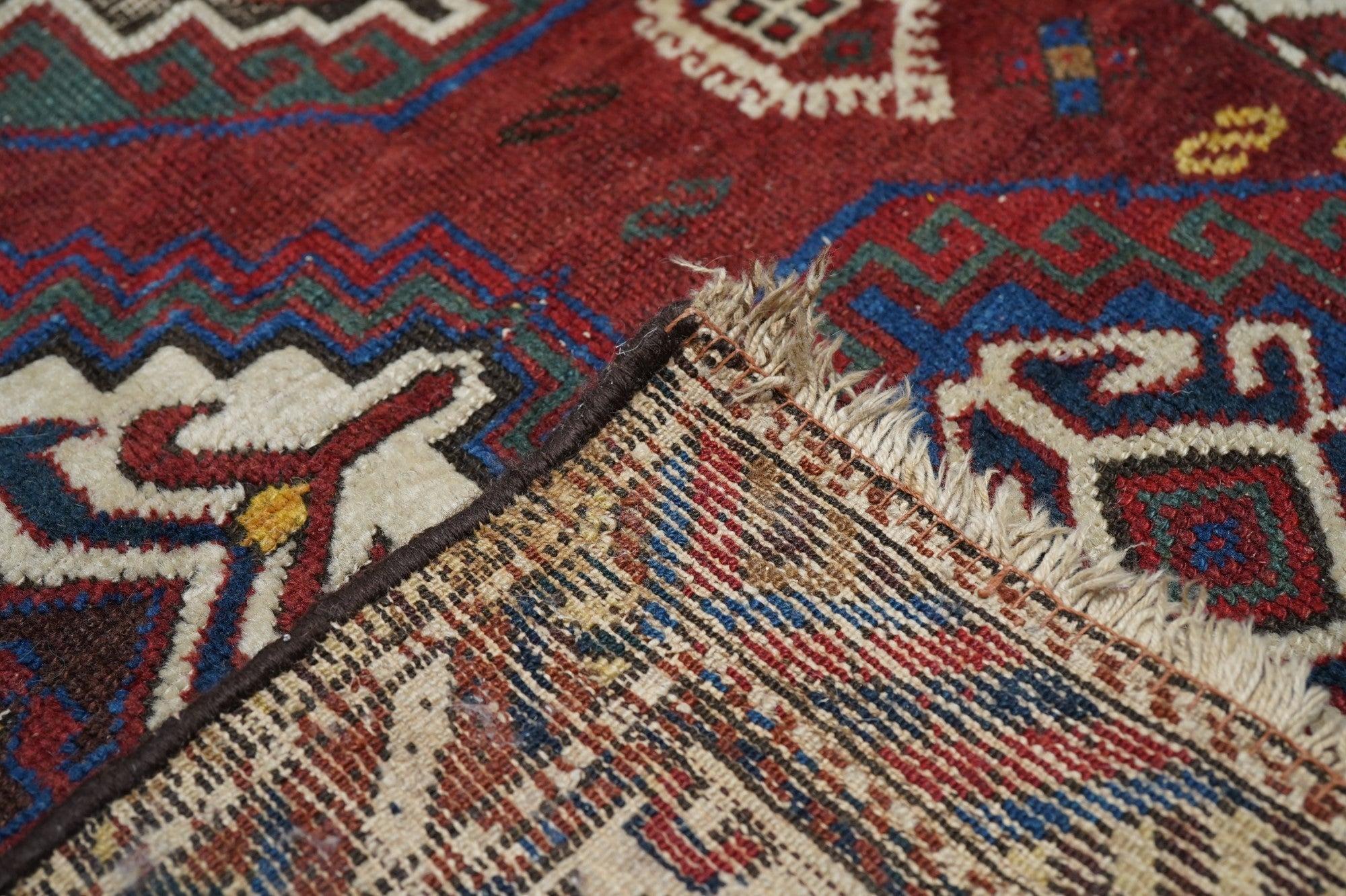 Tapis de couloir Kuba ancien 4'2'' x 12'6'' en vente 2