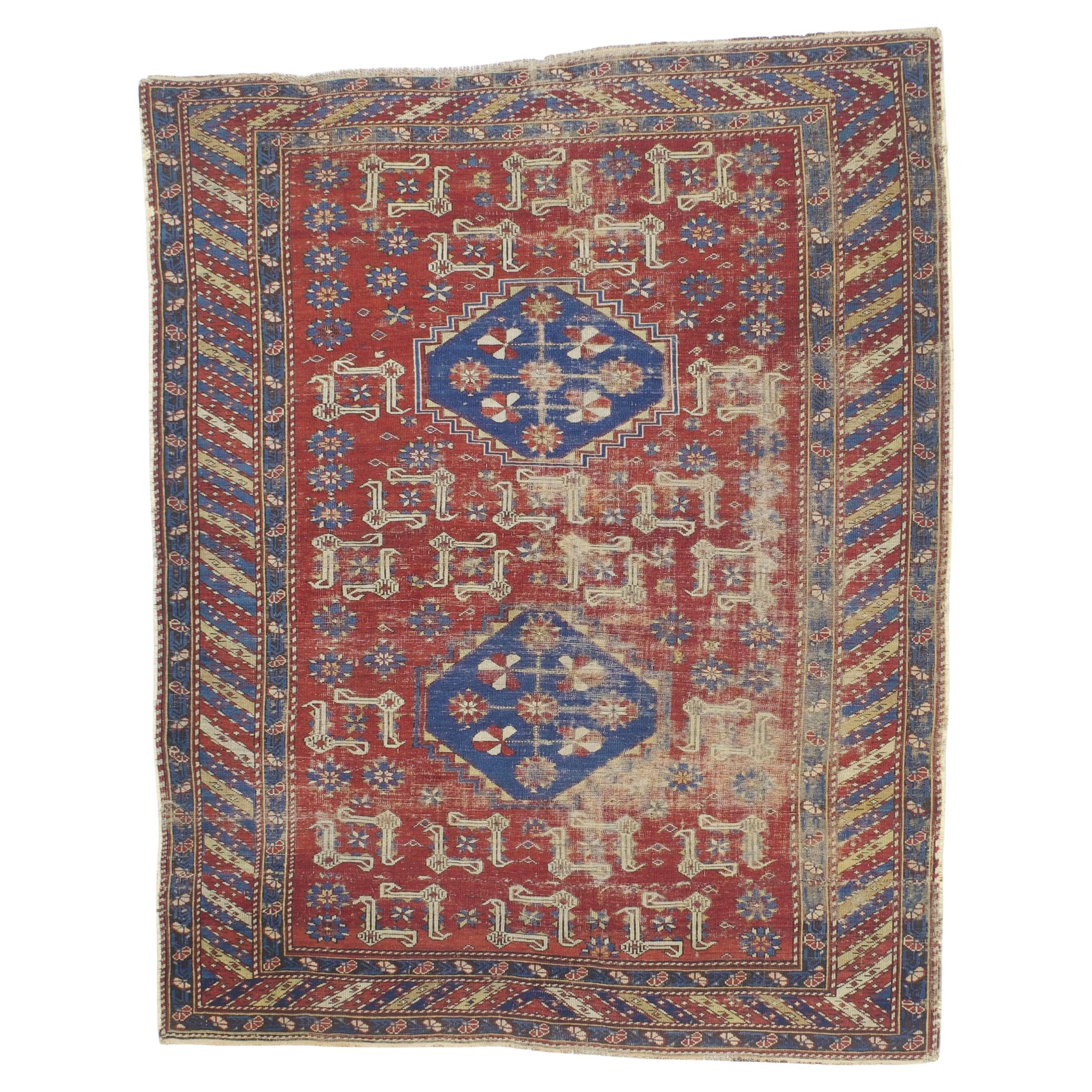 Antique Kuba Shirvan Rug 5'1" x 6’8”