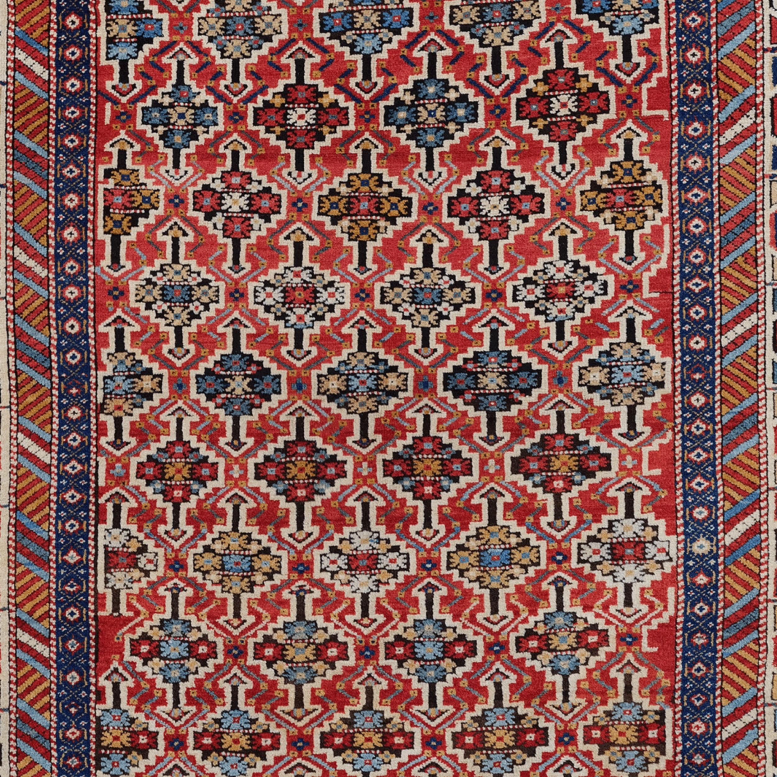 Caucasico Tappeto Kuba Shirvan antico - metà del XIX secolo in vendita