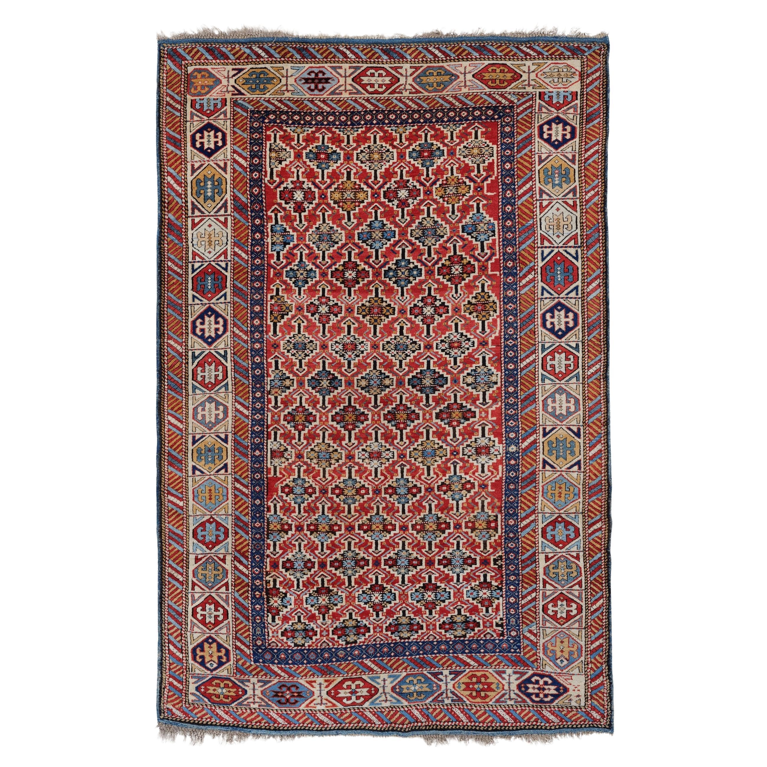 Alfombra antigua Kuba Shirvan - Mediados del siglo XIX
