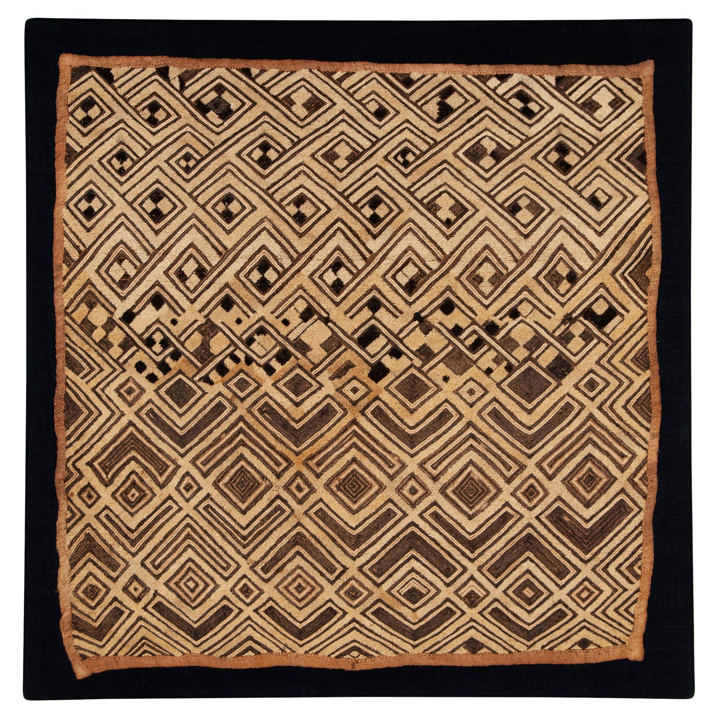 Antique Kuba Shoowa Cut-Pile & Embroidered Cloth, DR Congo