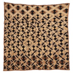Antique Kuba Shoowa Cut-Pile & Embroidered Cloth, DR Congo