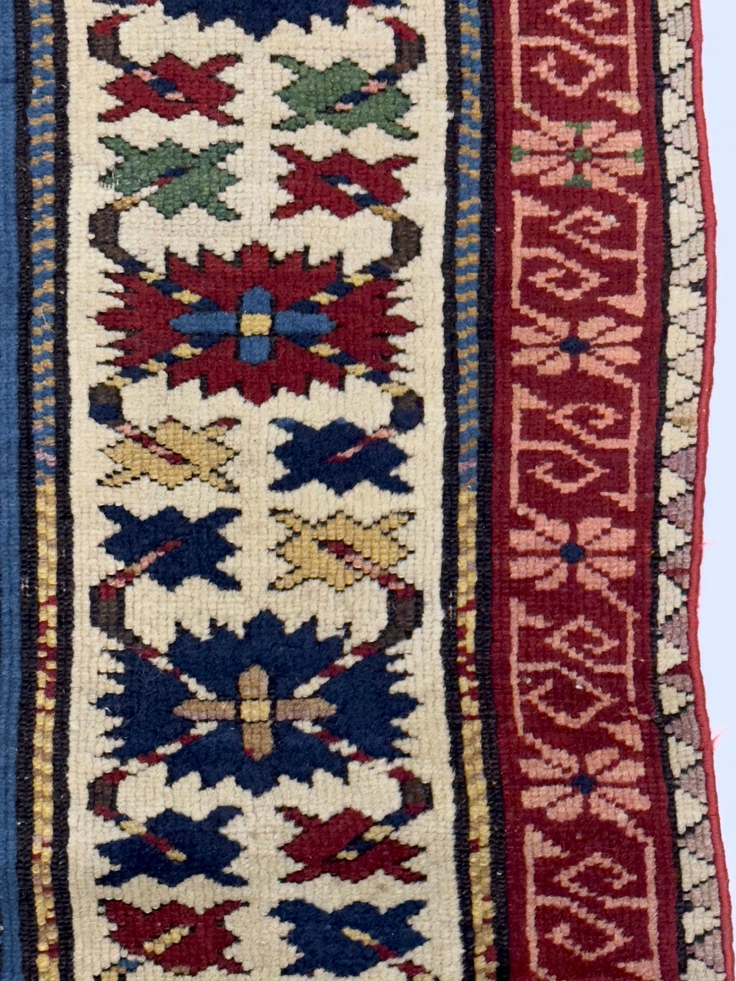 Caucasian Antique Kuba Zehour Rug 2’11