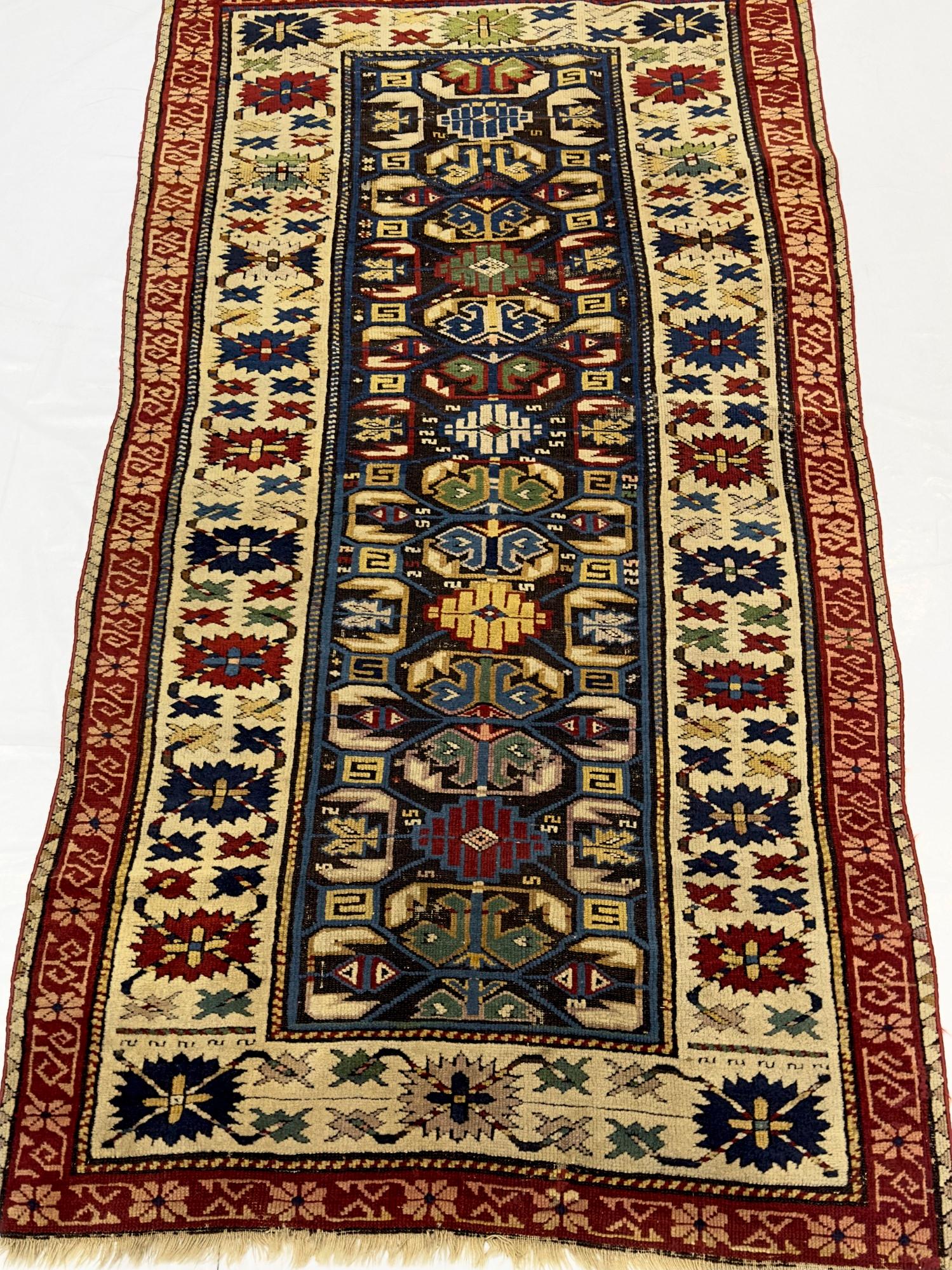 Antique Kuba Zehour Rug 2’11