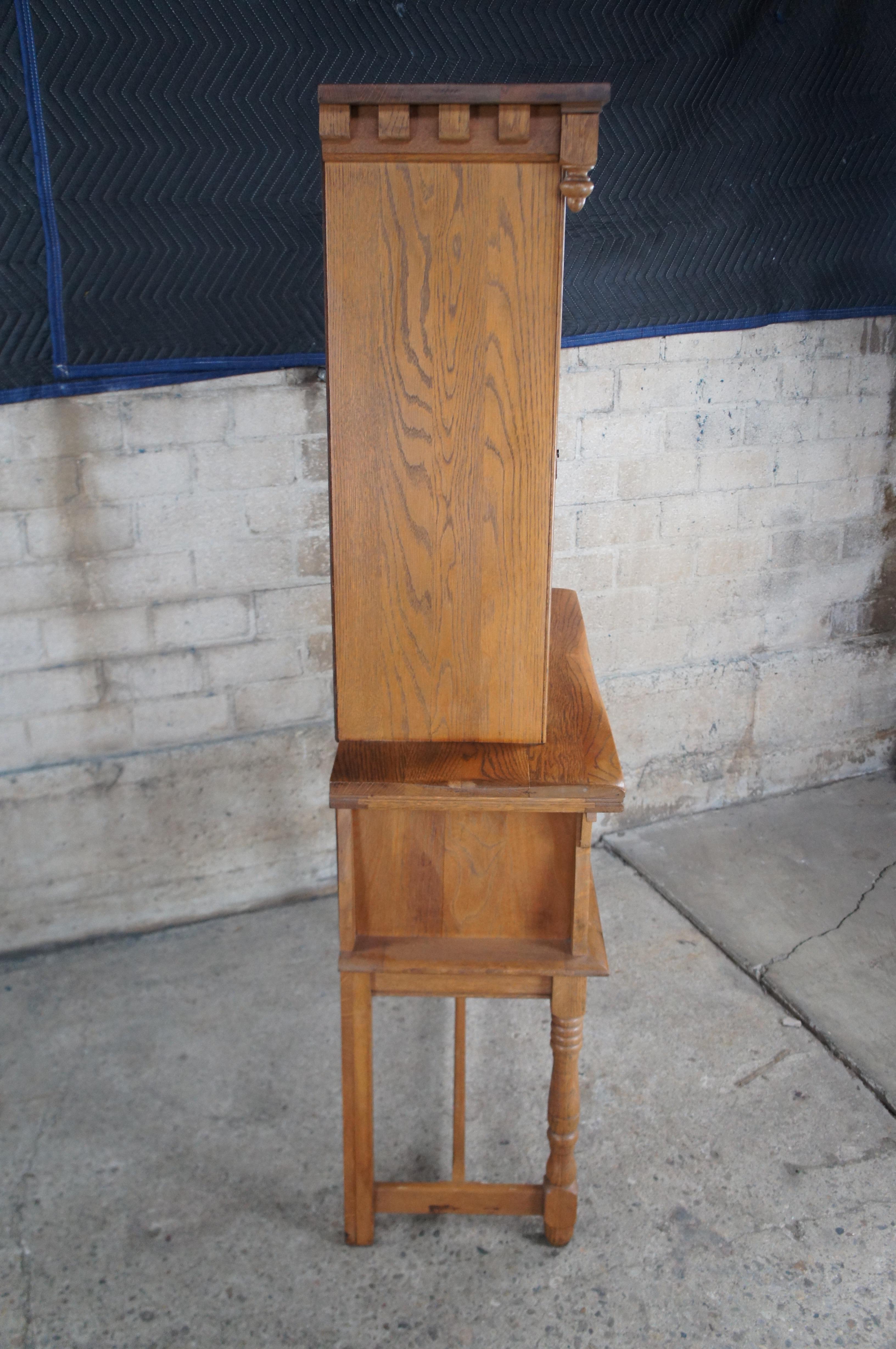 Antiguo Kuchins Roble Arts & Crafts Drybar Consola Armario China Armario Conejera en venta 5