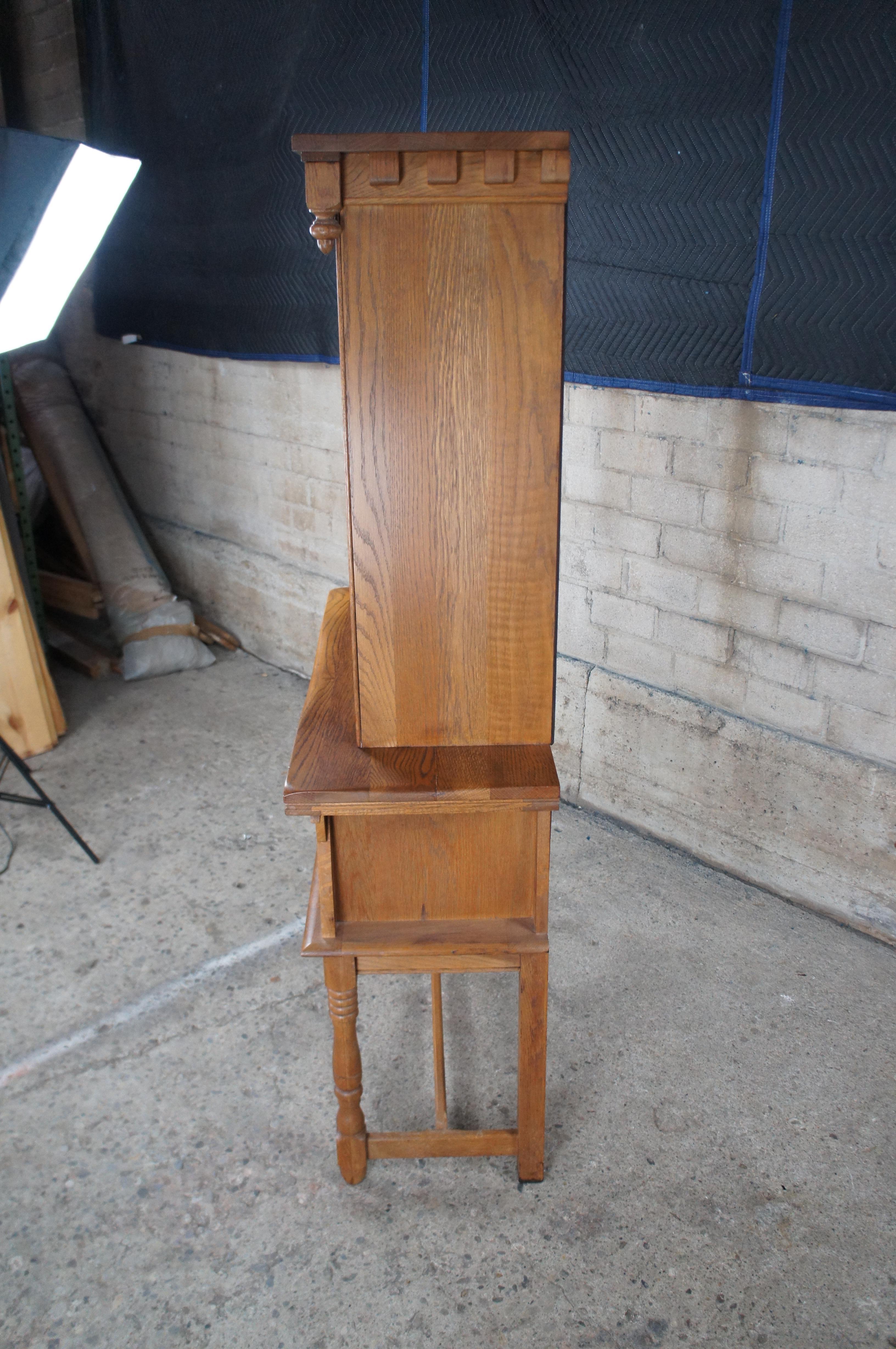 Antiguo Kuchins Roble Arts & Crafts Drybar Consola Armario China Armario Conejera en venta 6